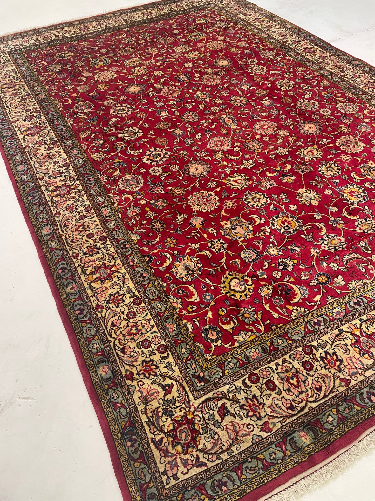 Hand-Knotted Wool Rug Sarouk 8'2" x 12'2"