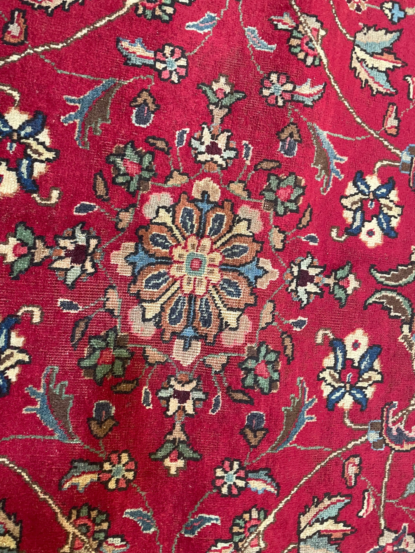 Hand-Knotted Wool Rug Tabriz 10'8" x 16'