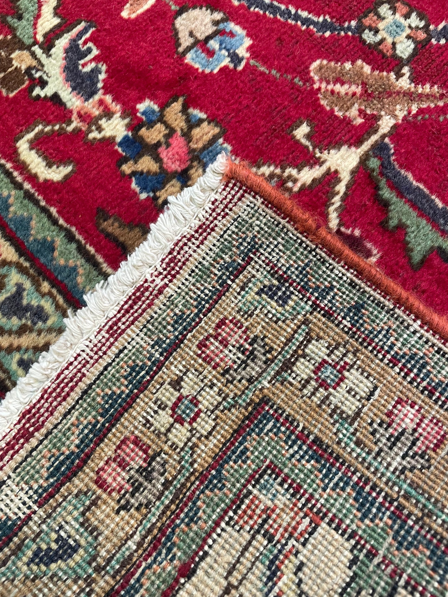 Hand-Knotted Wool Rug Tabriz 10'8" x 16'