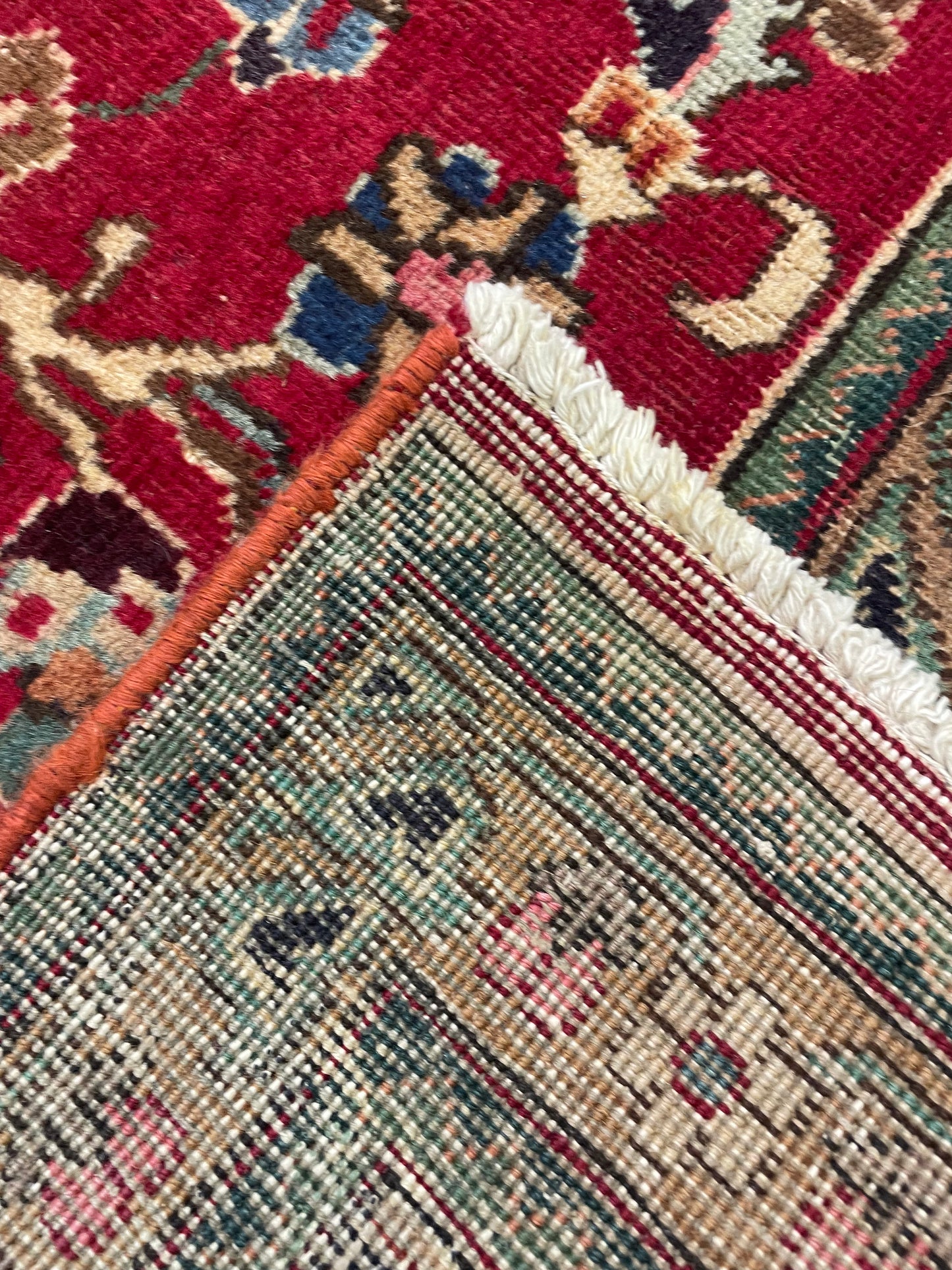Hand-Knotted Wool Rug Tabriz 10'8" x 16'