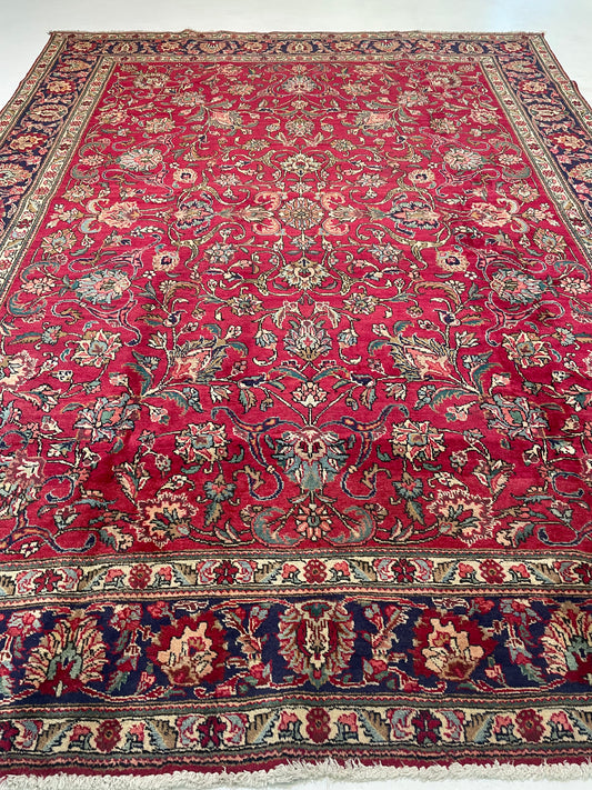Hand-Knotted Wool Rug Tabriz 10' x 12'