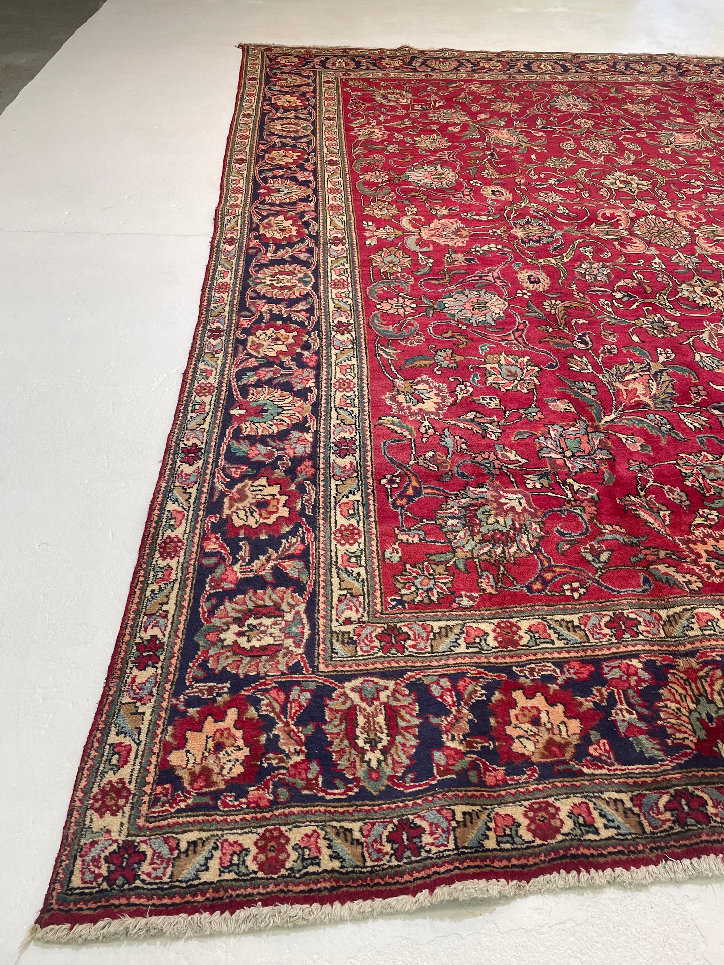 Hand-Knotted Wool Rug Tabriz 10' x 12'