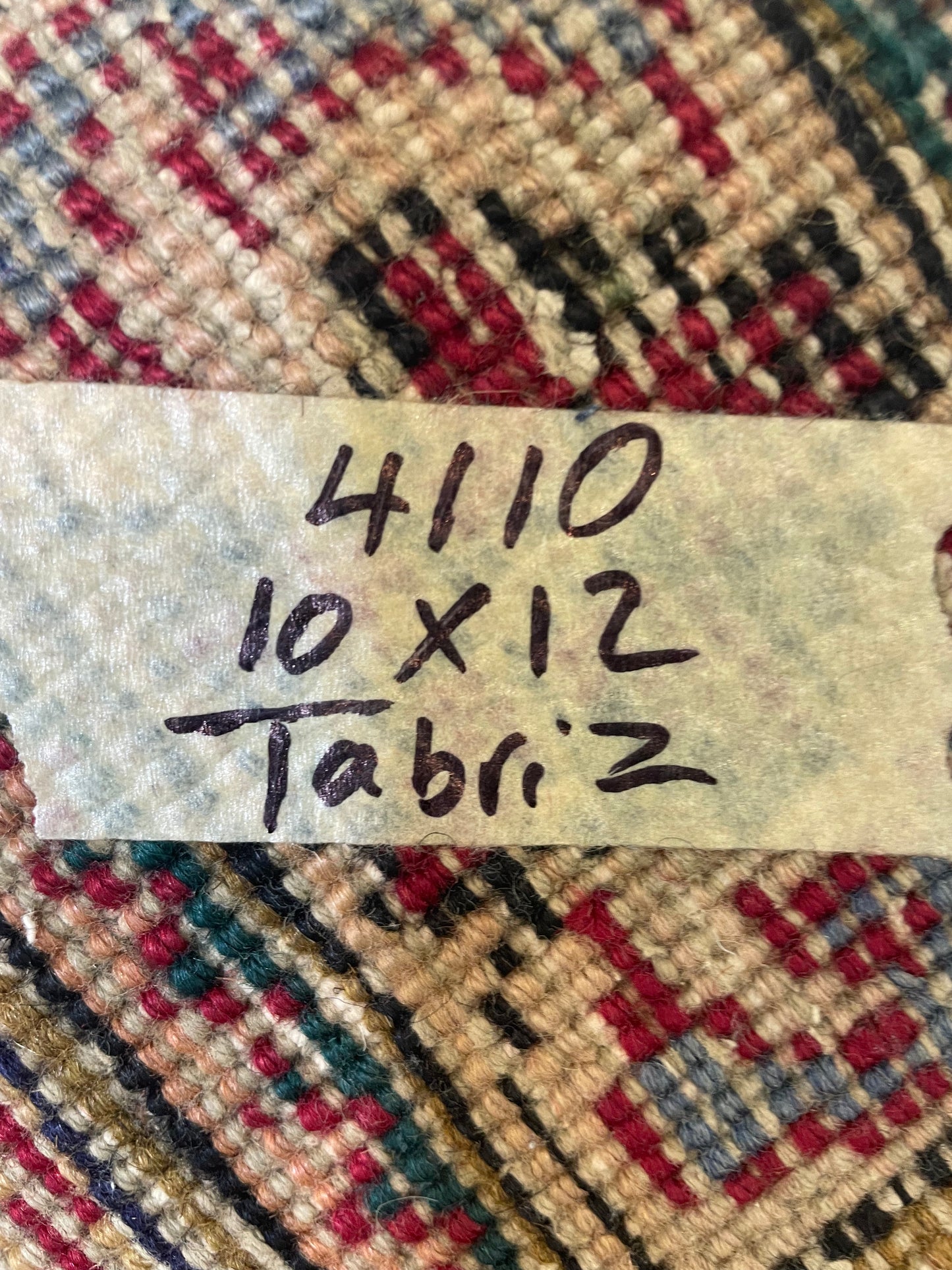 Hand-Knotted Wool Rug Tabriz 10' x 12'