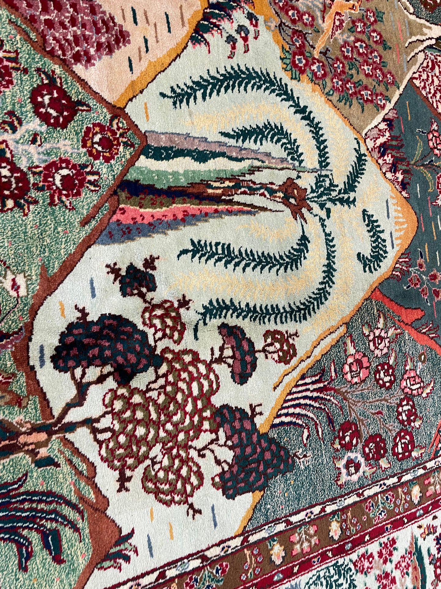 Hand-Knotted Wool Rug Tabriz 9'8" x 13'