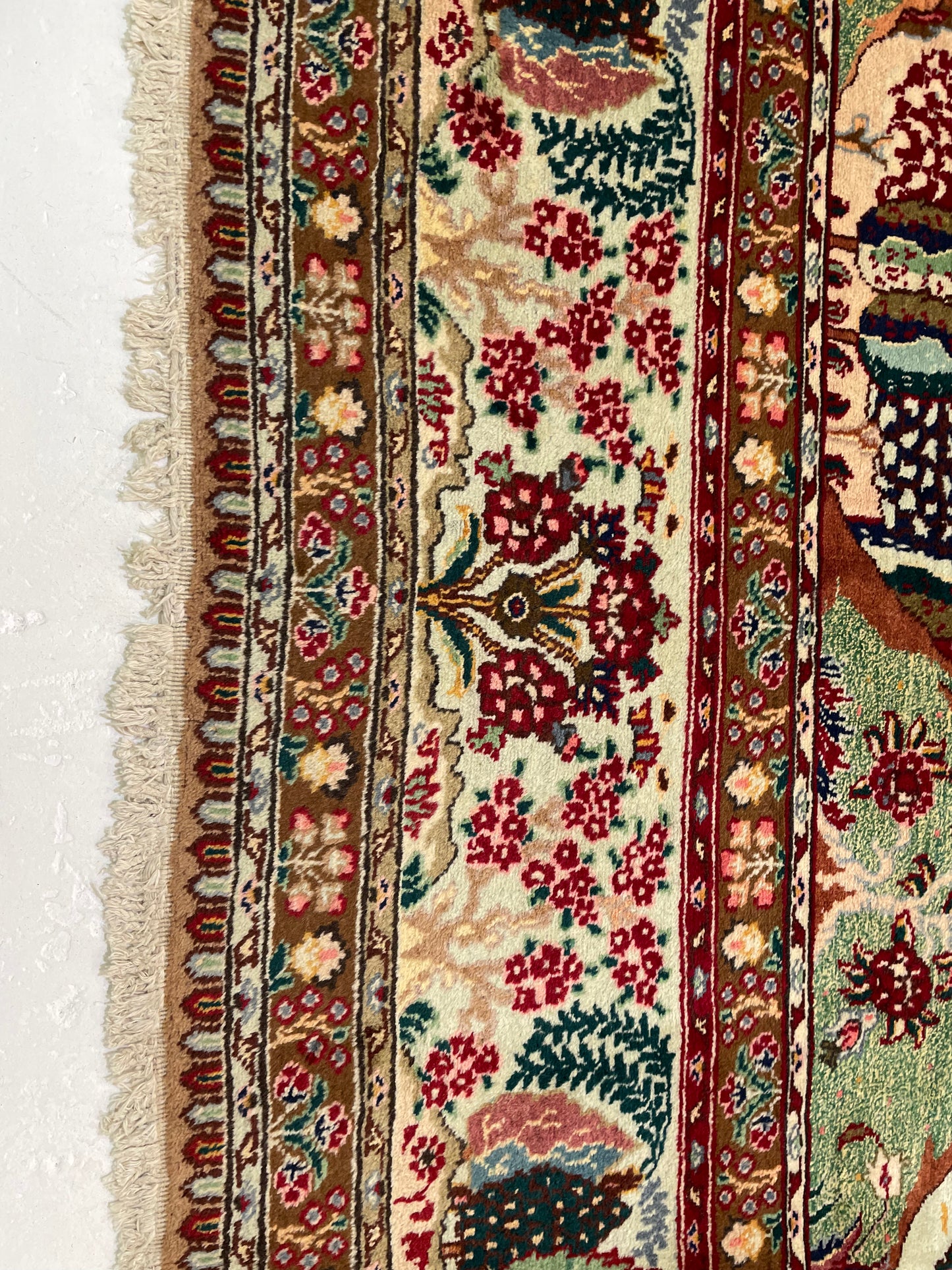 Hand-Knotted Wool Rug Tabriz 9'8" x 13'