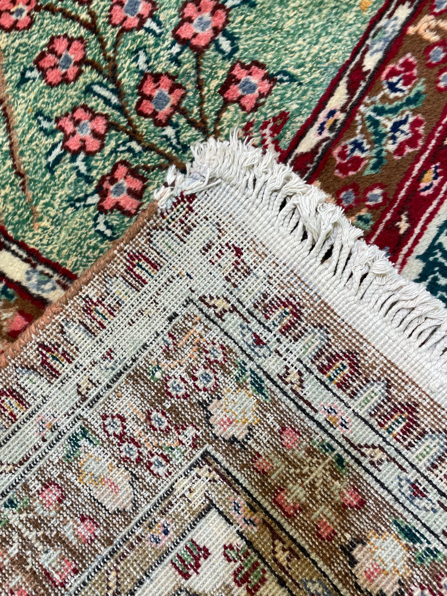 Hand-Knotted Wool Rug Tabriz 9'8" x 13'