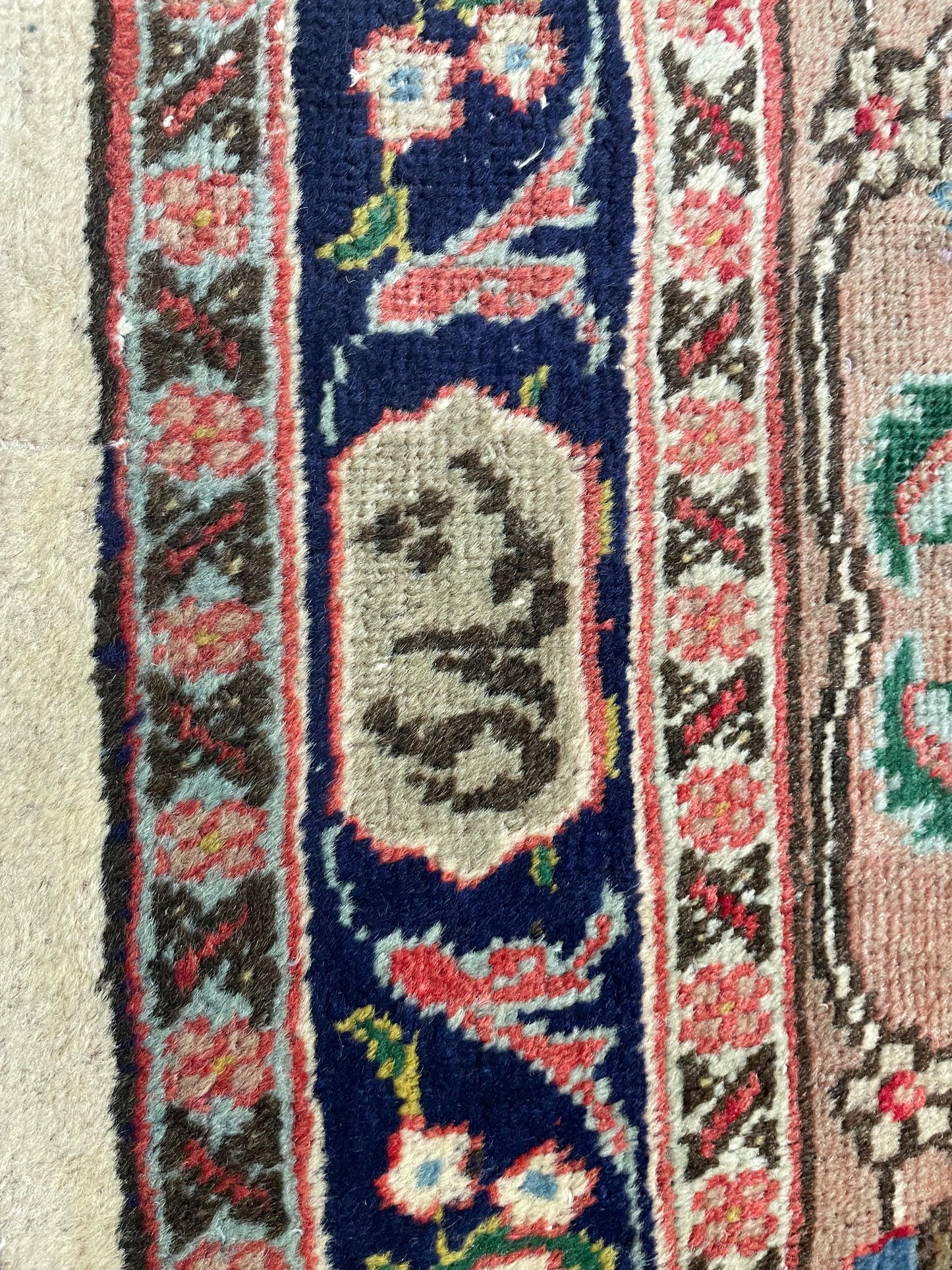 Hand-Knotted Wool Rug Tabriz Signed 9'5" x 12'8"