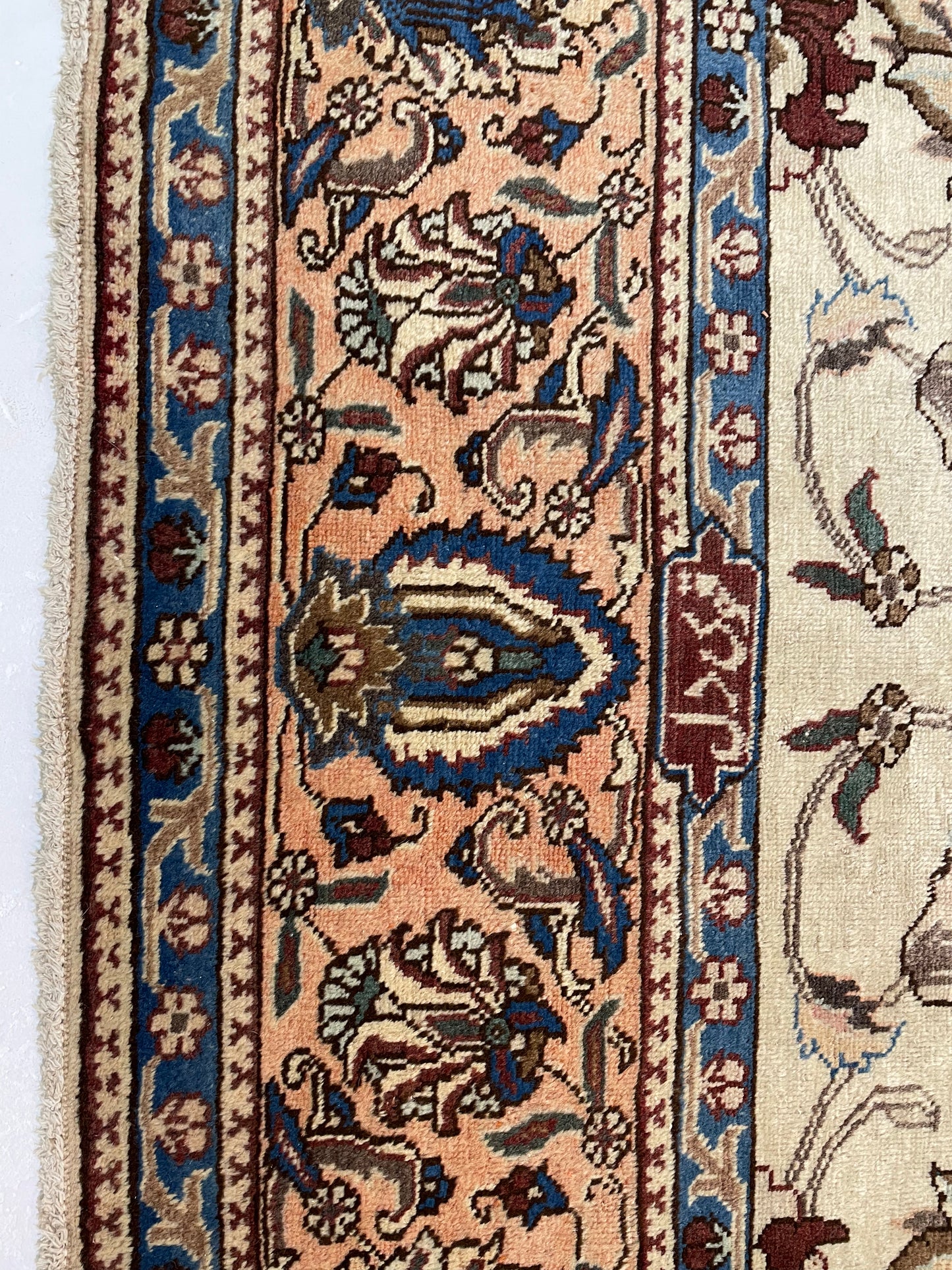 Hand-Knotted Wool Rug Tabriz Signed 9'10" x 13'6"