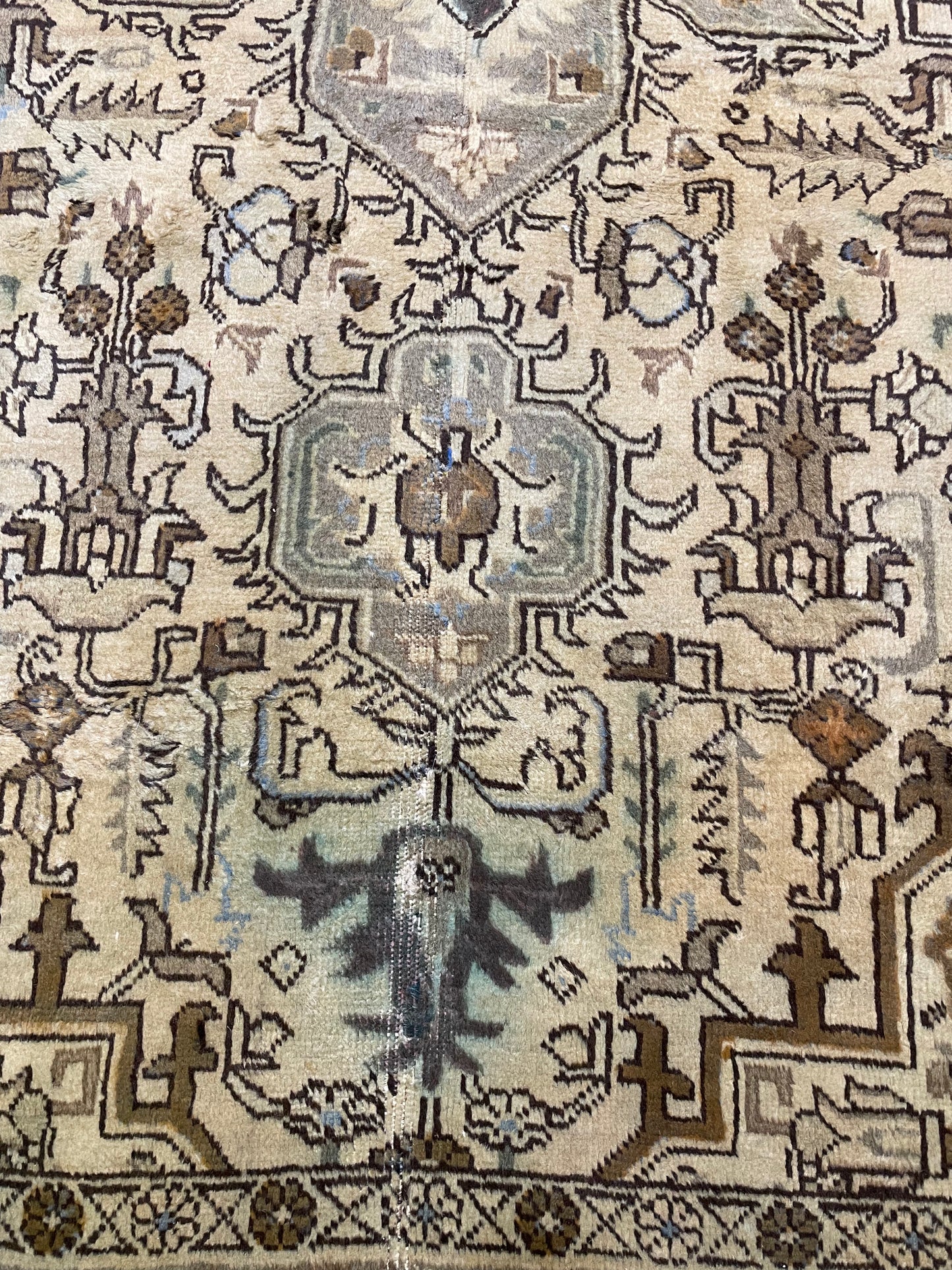 Hand-Knotted Wool Rug Tabriz Khoy 9'2" x 12'8"