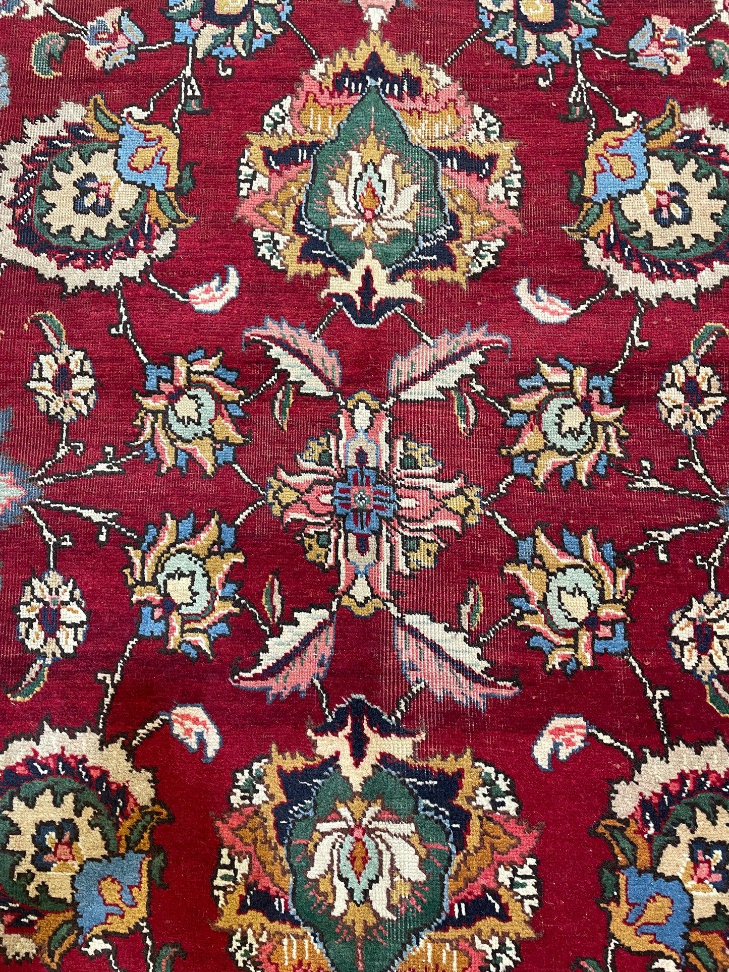 Hand-Knotted Wool Rug Tabriz 9'10" x 13'7"