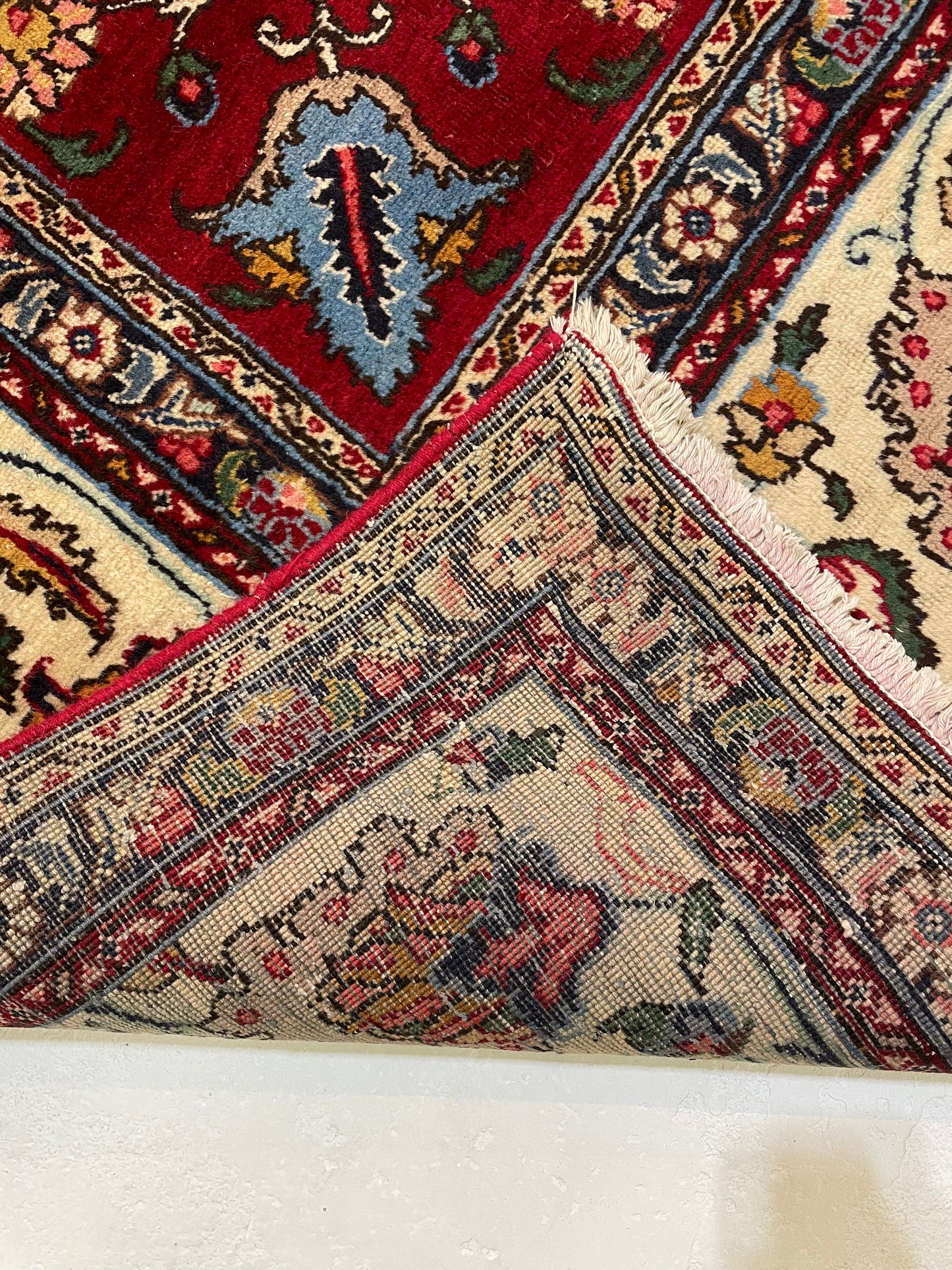 Hand-Knotted Wool Rug Tabriz 9'10" x 13'7"