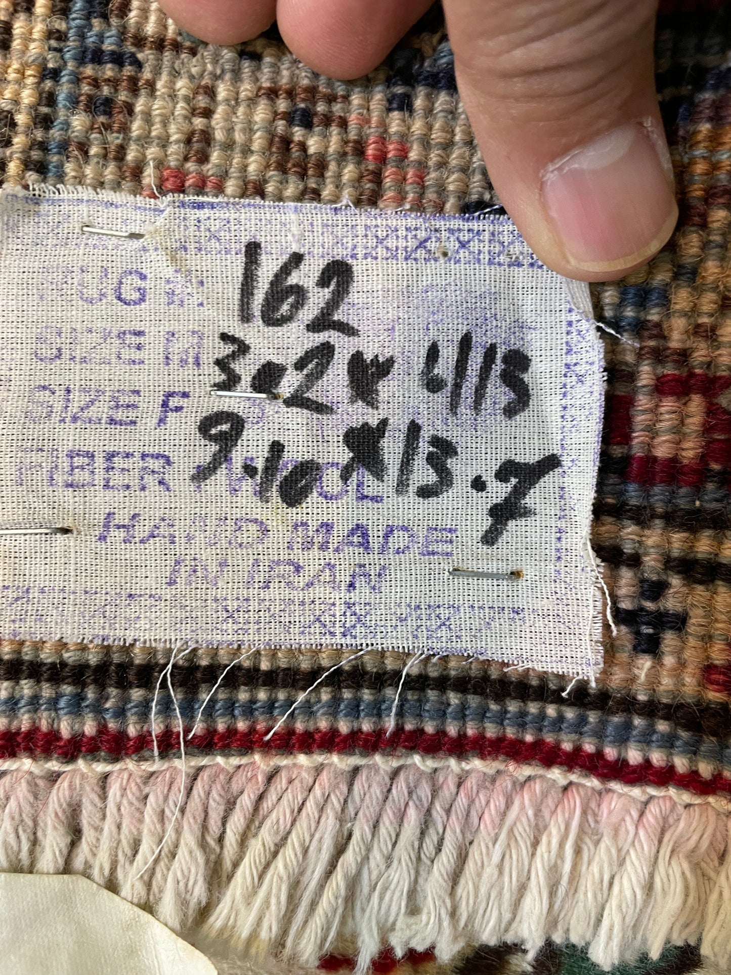 Hand-Knotted Wool Rug Tabriz 9'10" x 13'7"