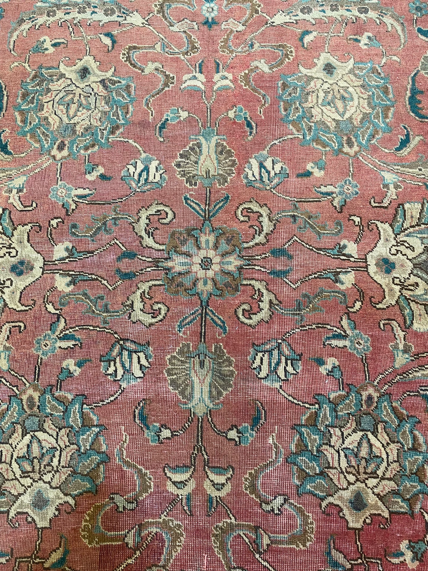 Hand-Knotted Wool Rug Tabriz 9'11" x 13'1"