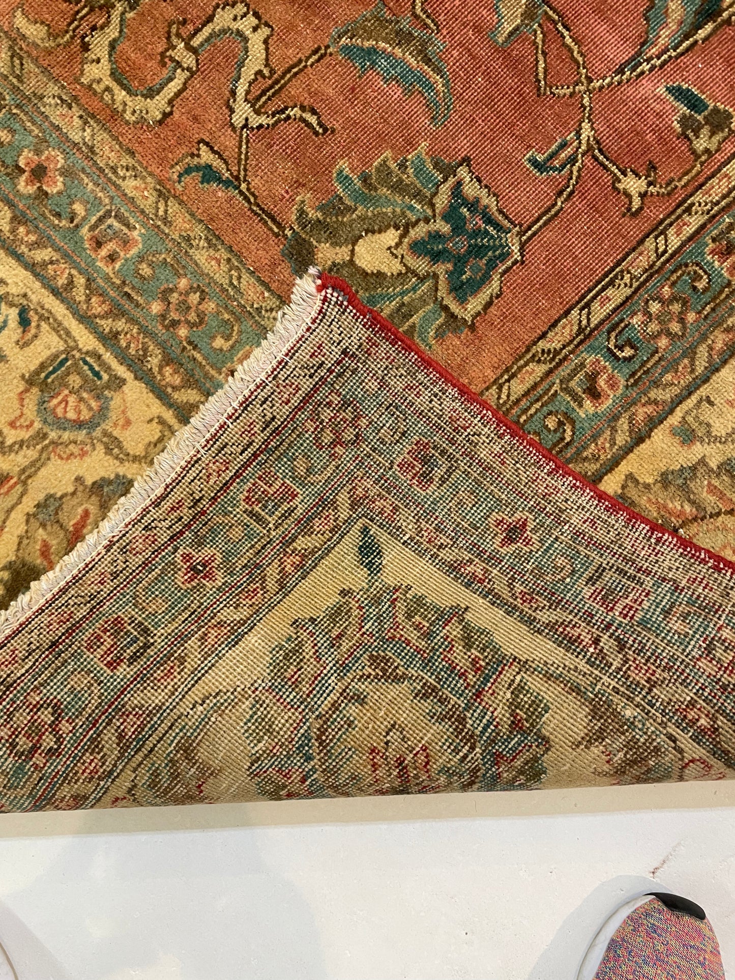 Hand-Knotted Wool Rug Tabriz 9'11" x 13'1"