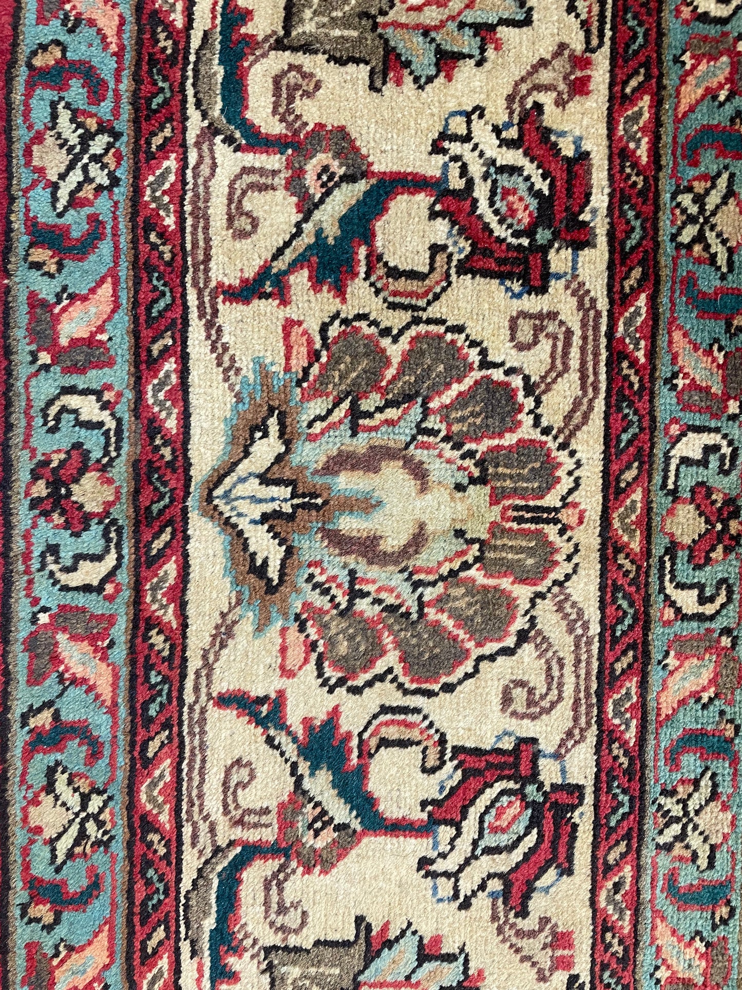 Hand-Knotted Wool Rug Tabriz 9'10" x 11'