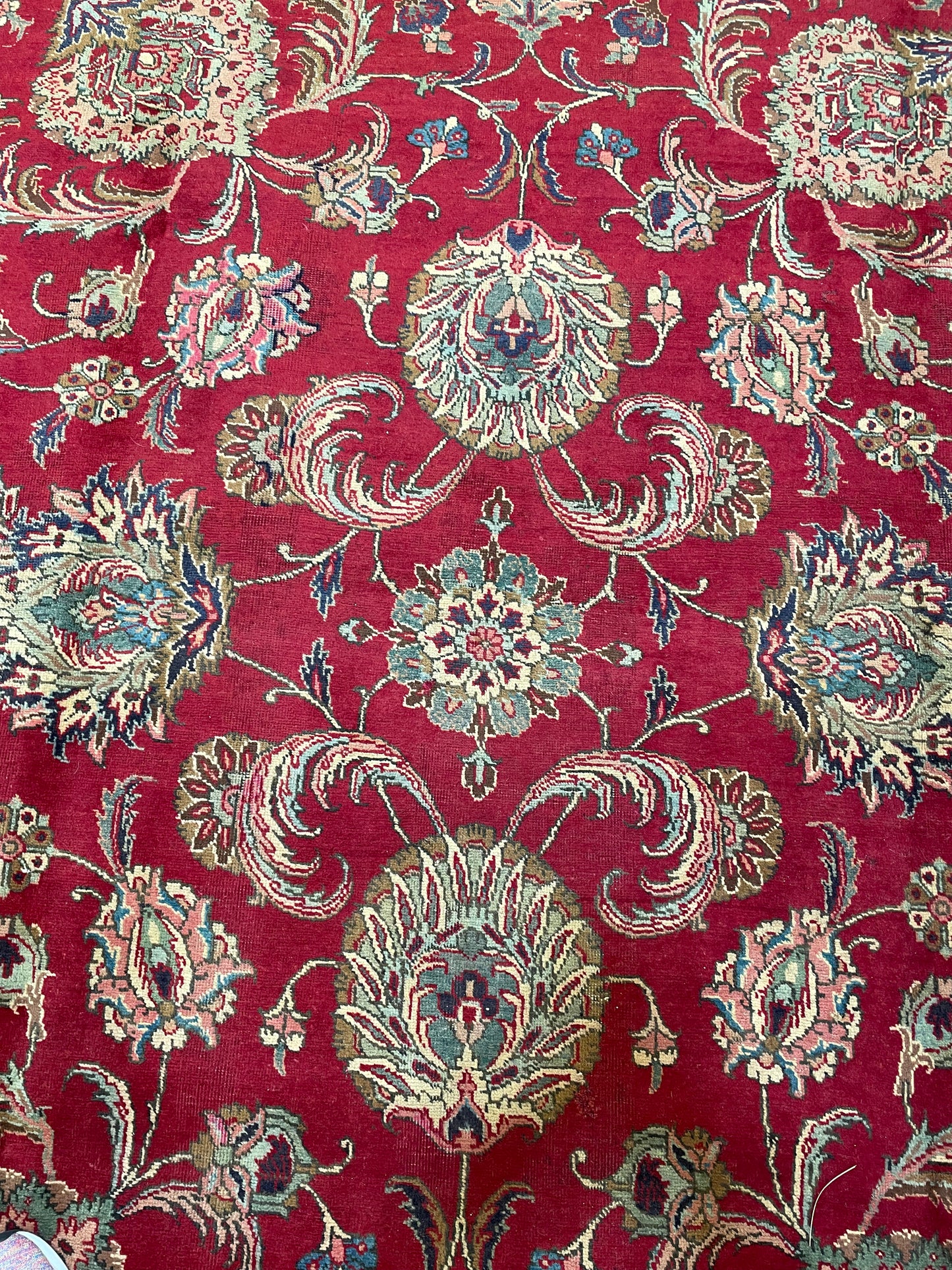 Hand-Knotted Wool Rug Tabriz 9'3" x 10'11"
