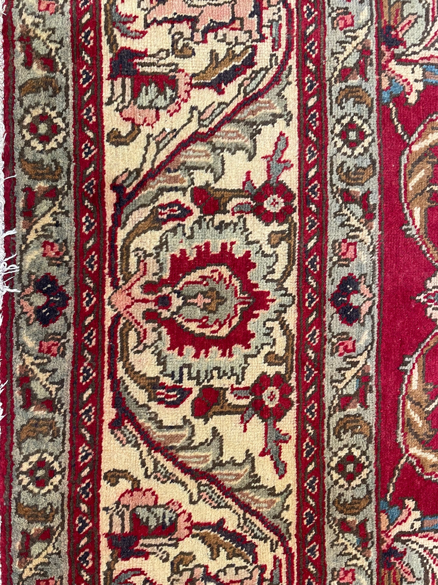 Hand-Knotted Wool Rug Tabriz 9'3" x 10'11"