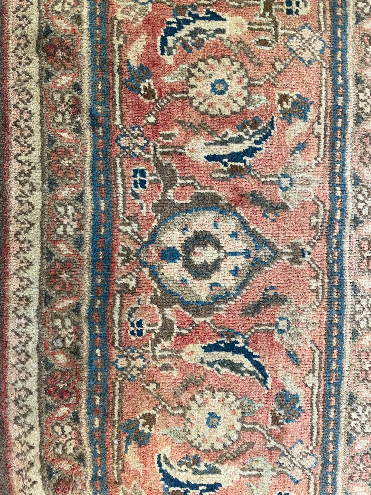 Hand-Knotted Wool Rug Mahal Tea Washed 10' x 12'11"