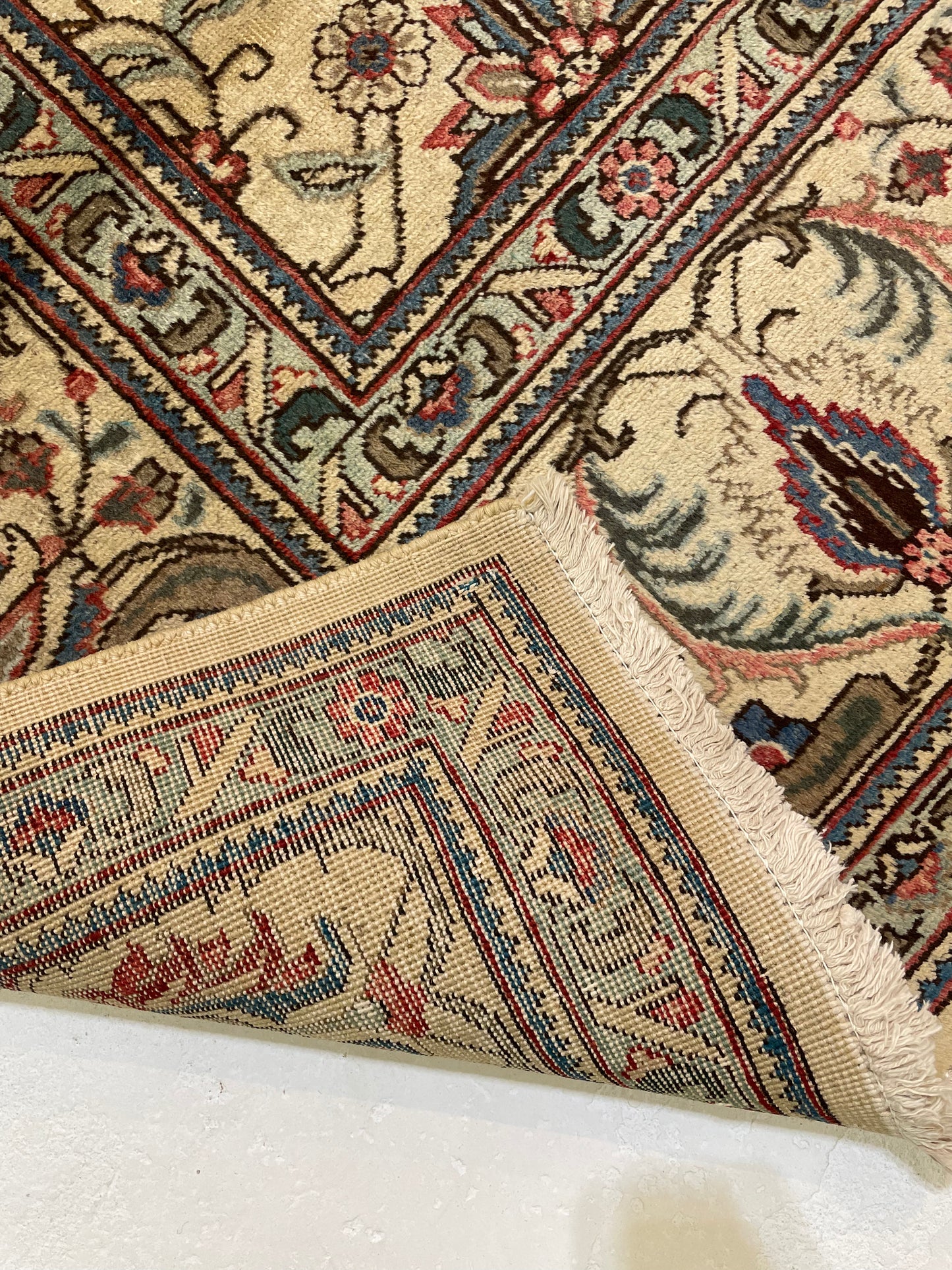 Hand-Knotted Wool Rug Tabriz 9'10" x 12'7"