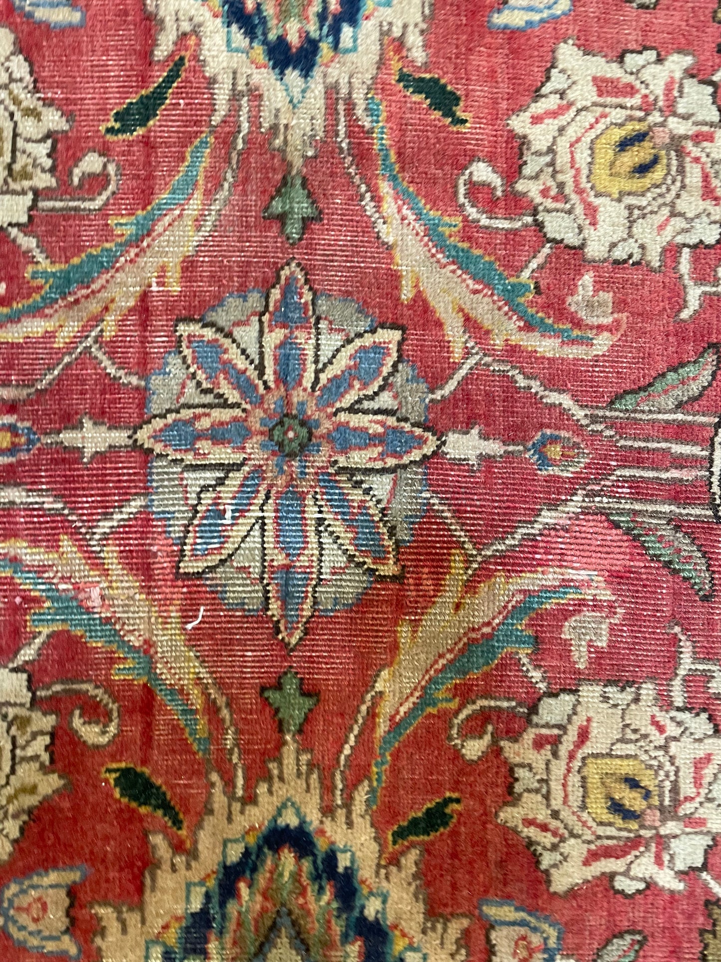 Hand-Knotted Wool Rug Tabriz 11'4" x 13'9"