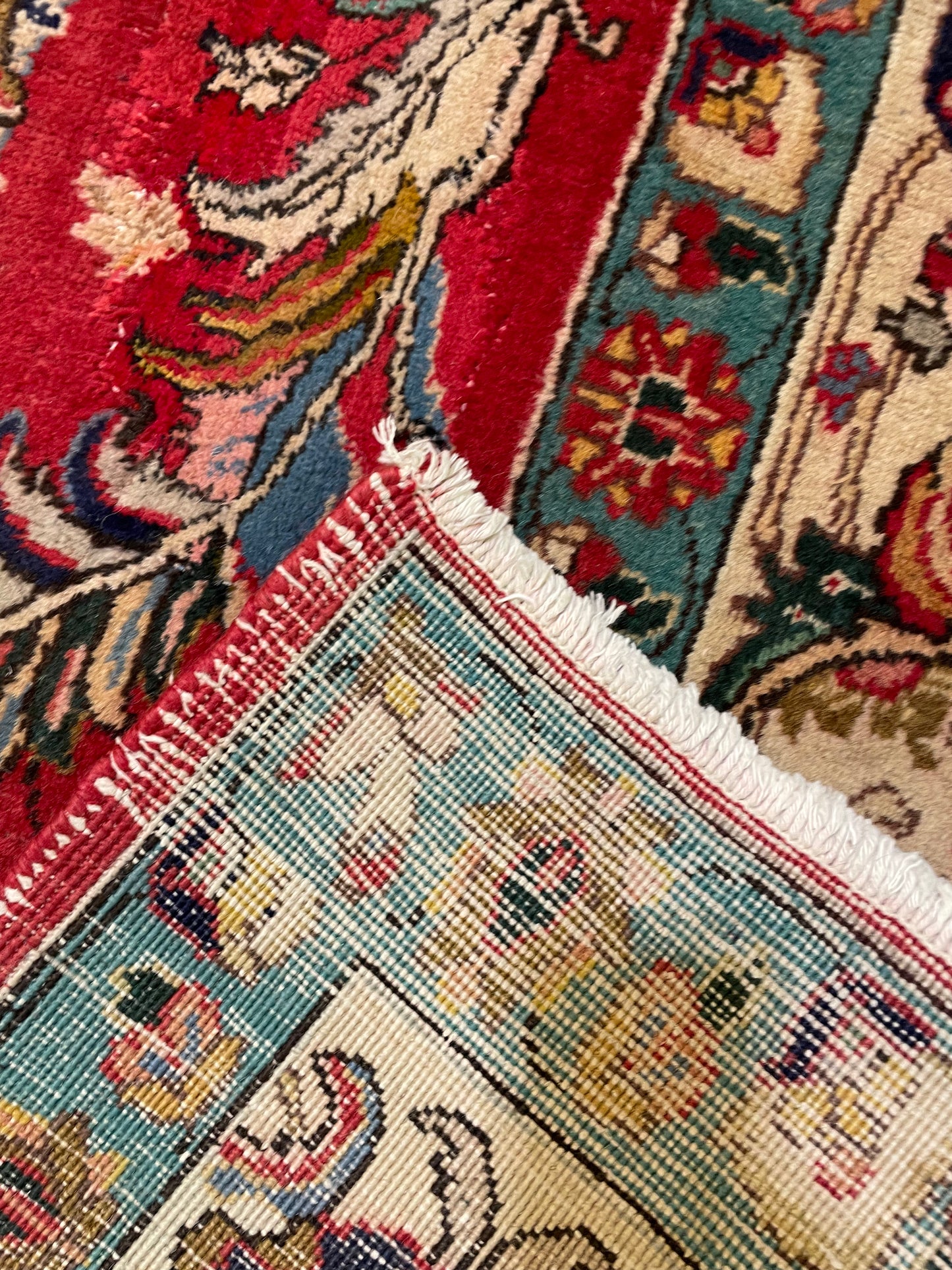 Hand-Knotted Wool Rug Tabriz 11'4" x 13'9"