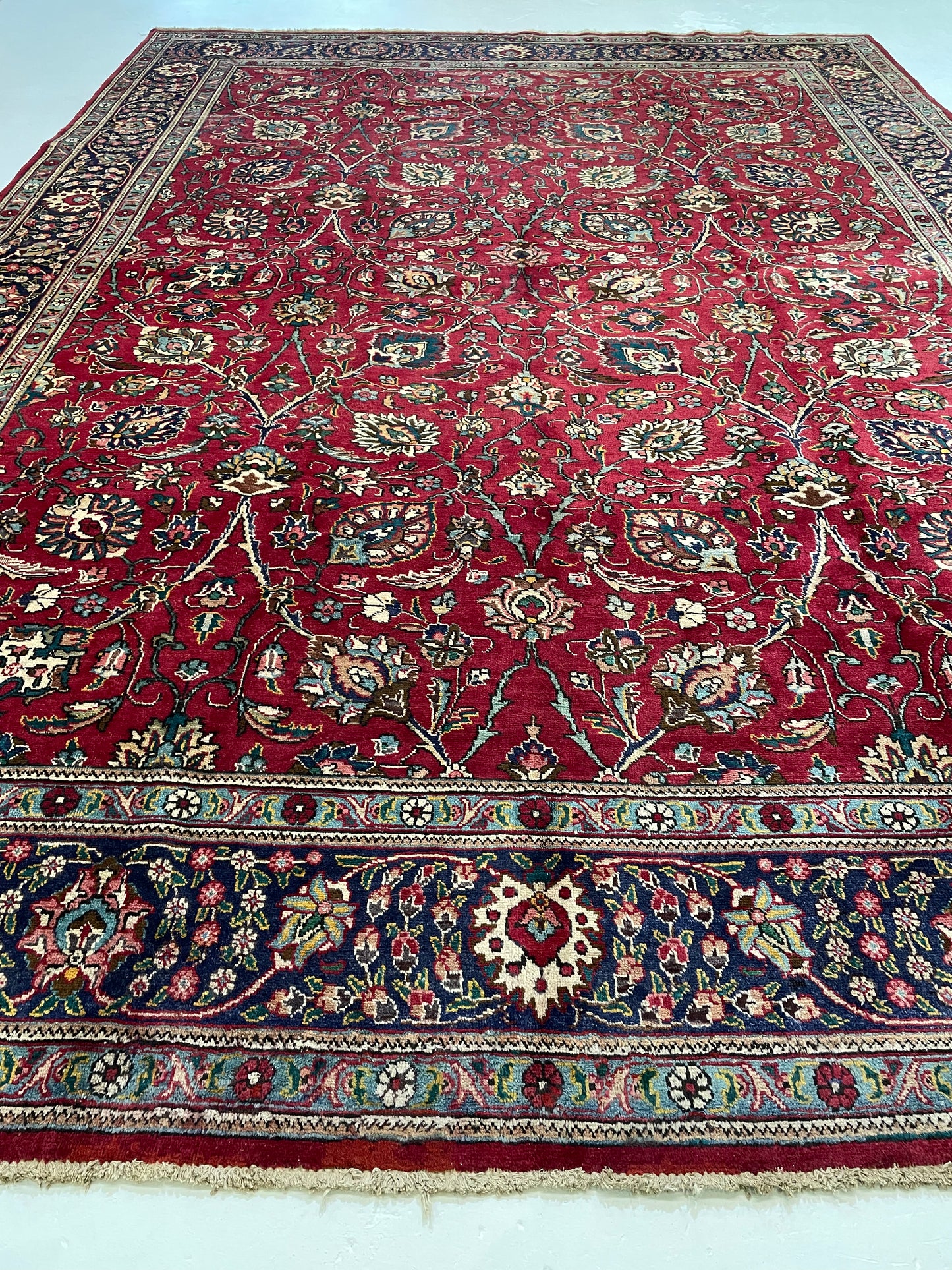 Hand-Knotted Wool Rug Tabriz 11'8" x 15'10"
