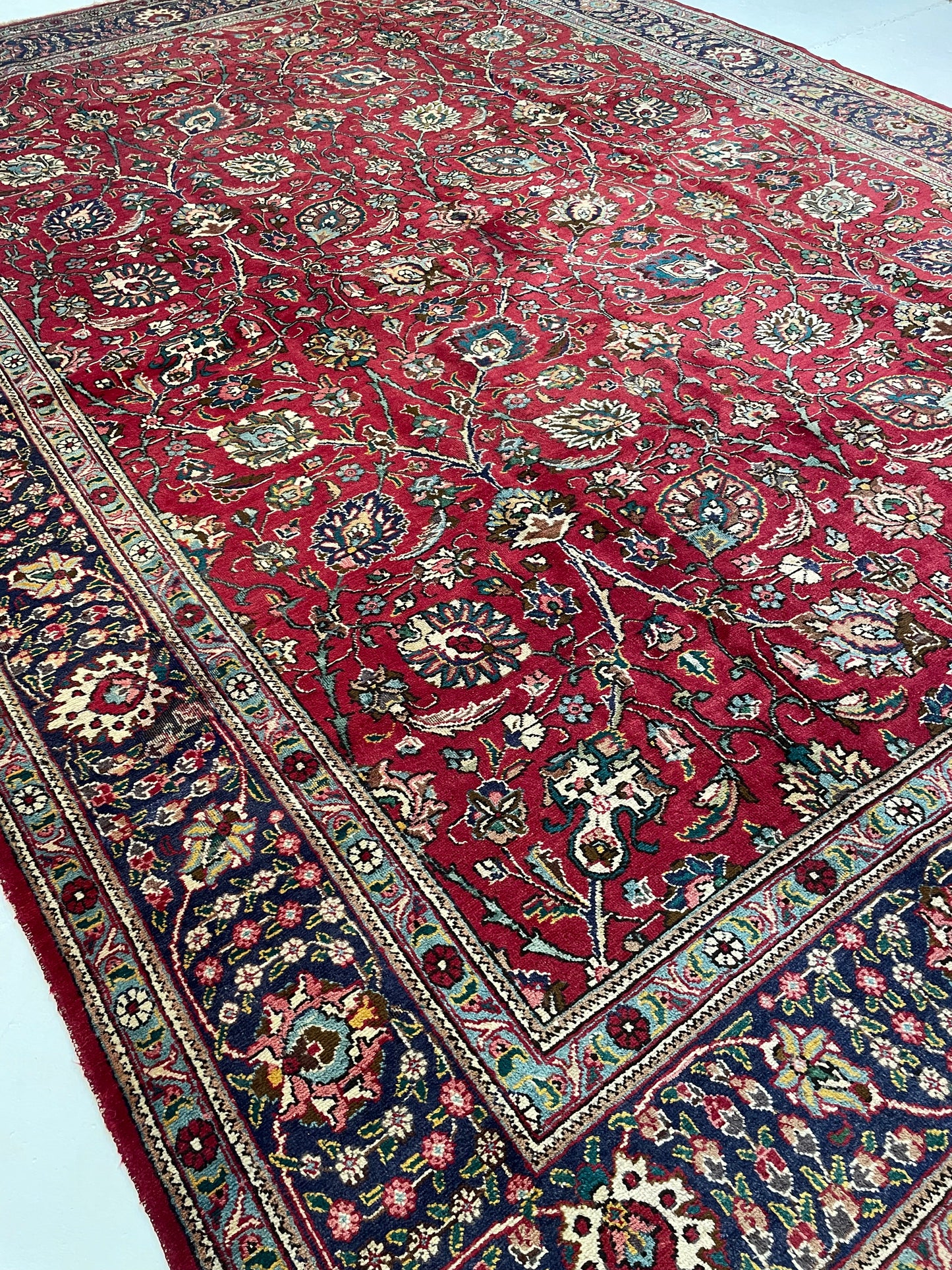 Hand-Knotted Wool Rug Tabriz 11'8" x 15'10"
