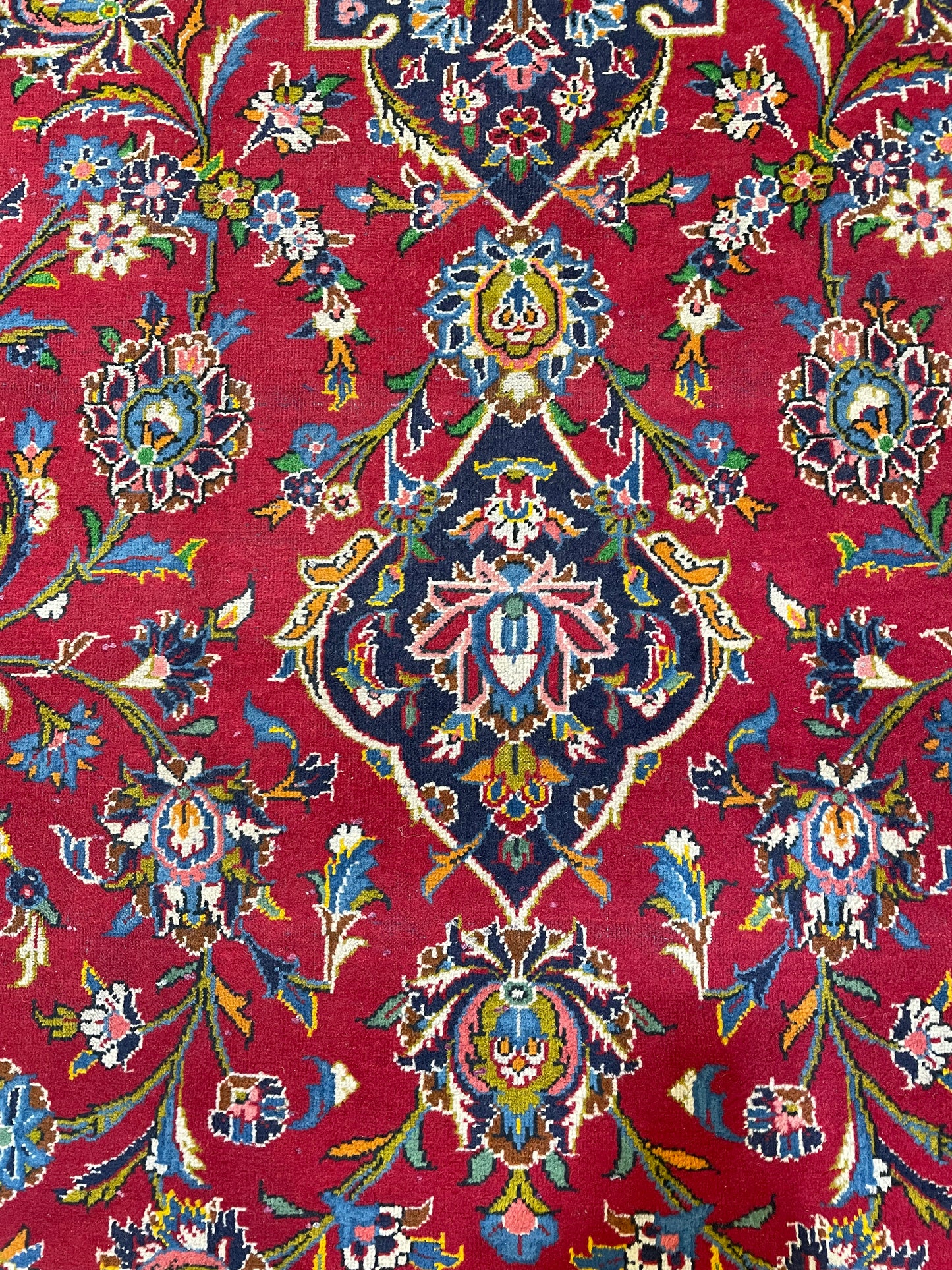 Hand-Knotted Wool Rug Kashan 11'8" x 17'1"