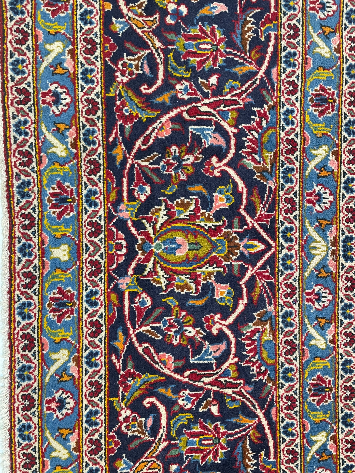 Hand-Knotted Wool Rug Kashan 11'8" x 17'1"