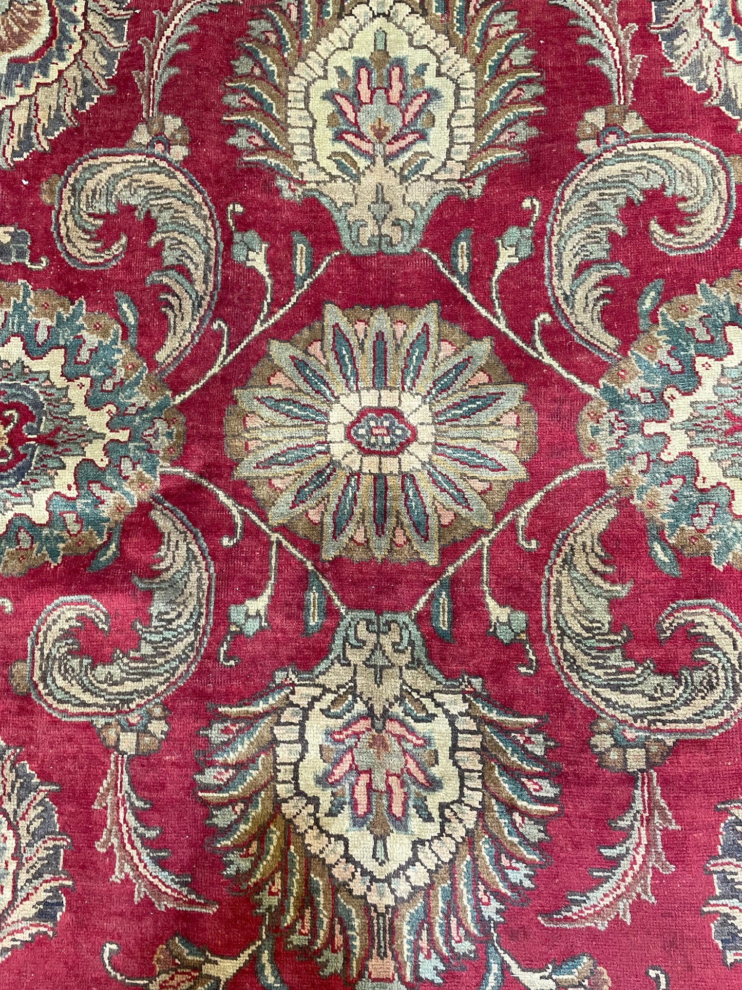 Hand-Knotted Wool Rug Tabriz 12'4" x 18'10"