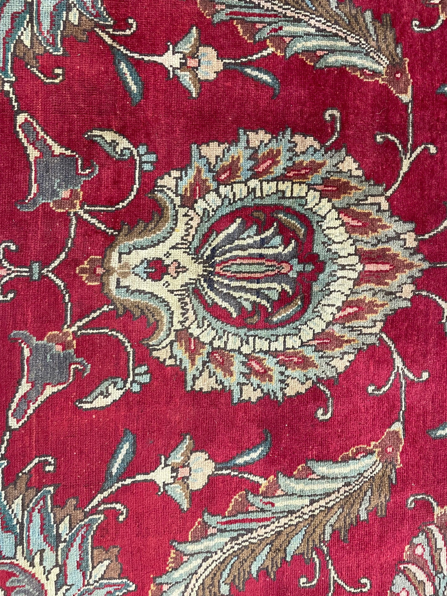 Hand-Knotted Wool Rug Tabriz 12'4" x 18'10"