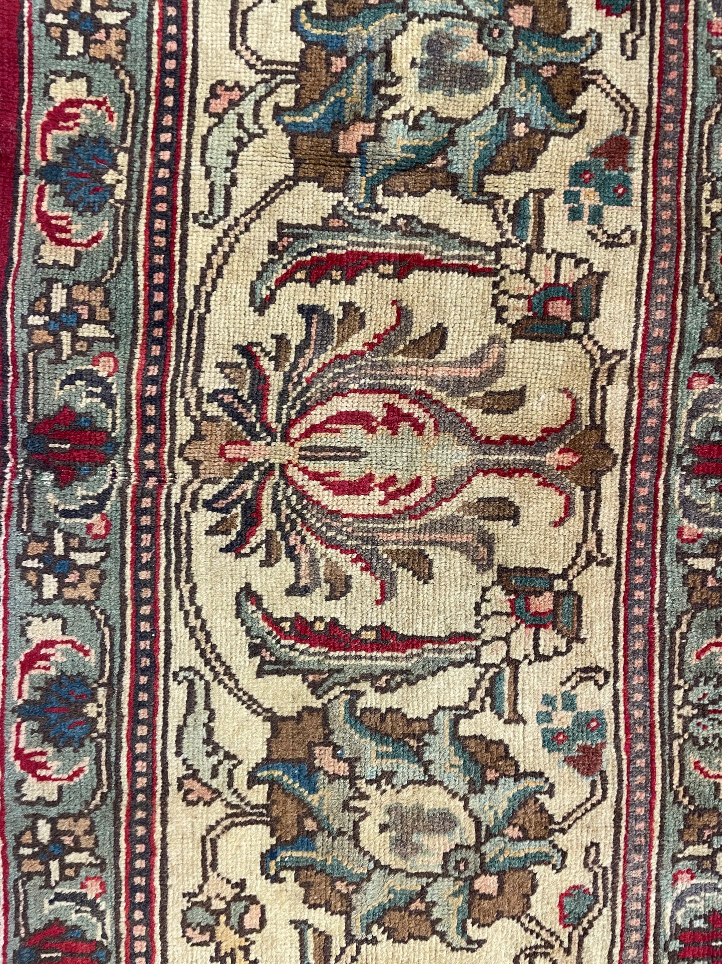 Hand-Knotted Wool Rug Tabriz 12'4" x 18'10"
