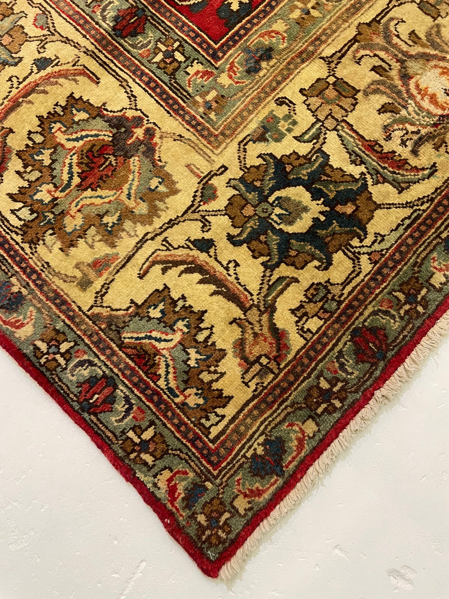 Hand-Knotted Wool Rug Tabriz 12'4" x 18'10"