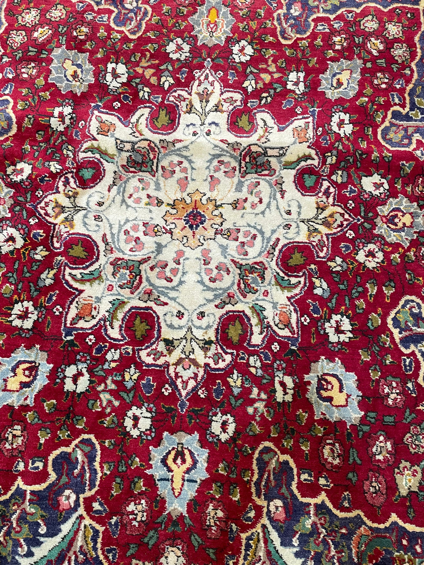 Hand-Knotted Wool Rug Tabriz 11'8" x 17'7"