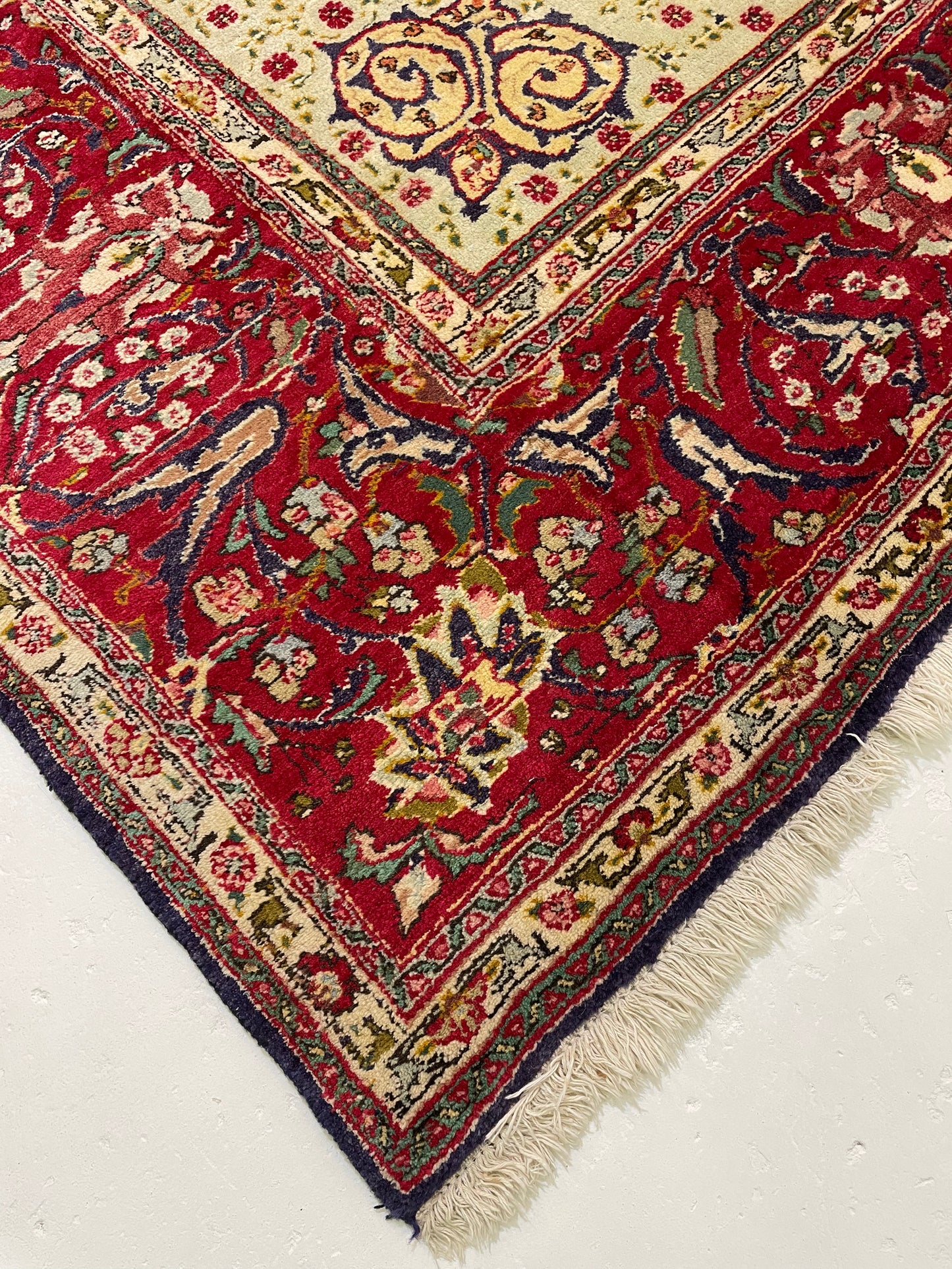 Hand-Knotted Wool Rug Tabriz 11'8" x 17'7"