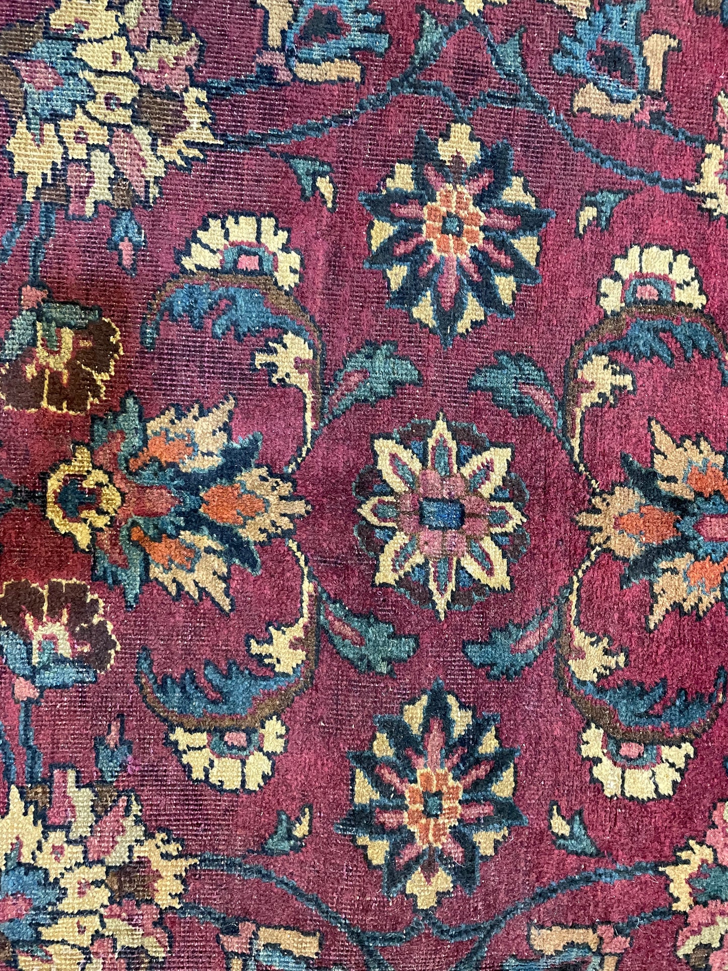 Hand-Knotted Wool Rug Mashad 10'4" x 15'10"