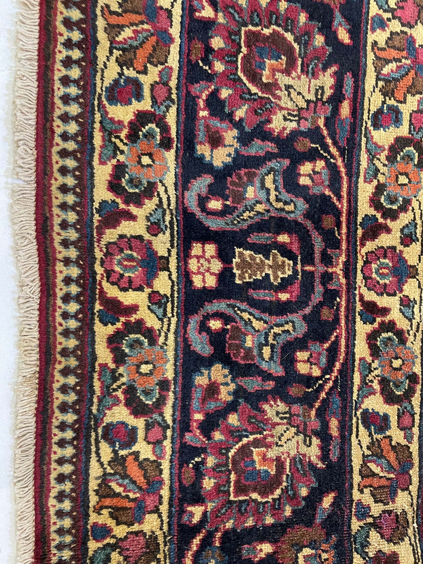 Hand-Knotted Wool Rug Mashad 10'4" x 15'10"