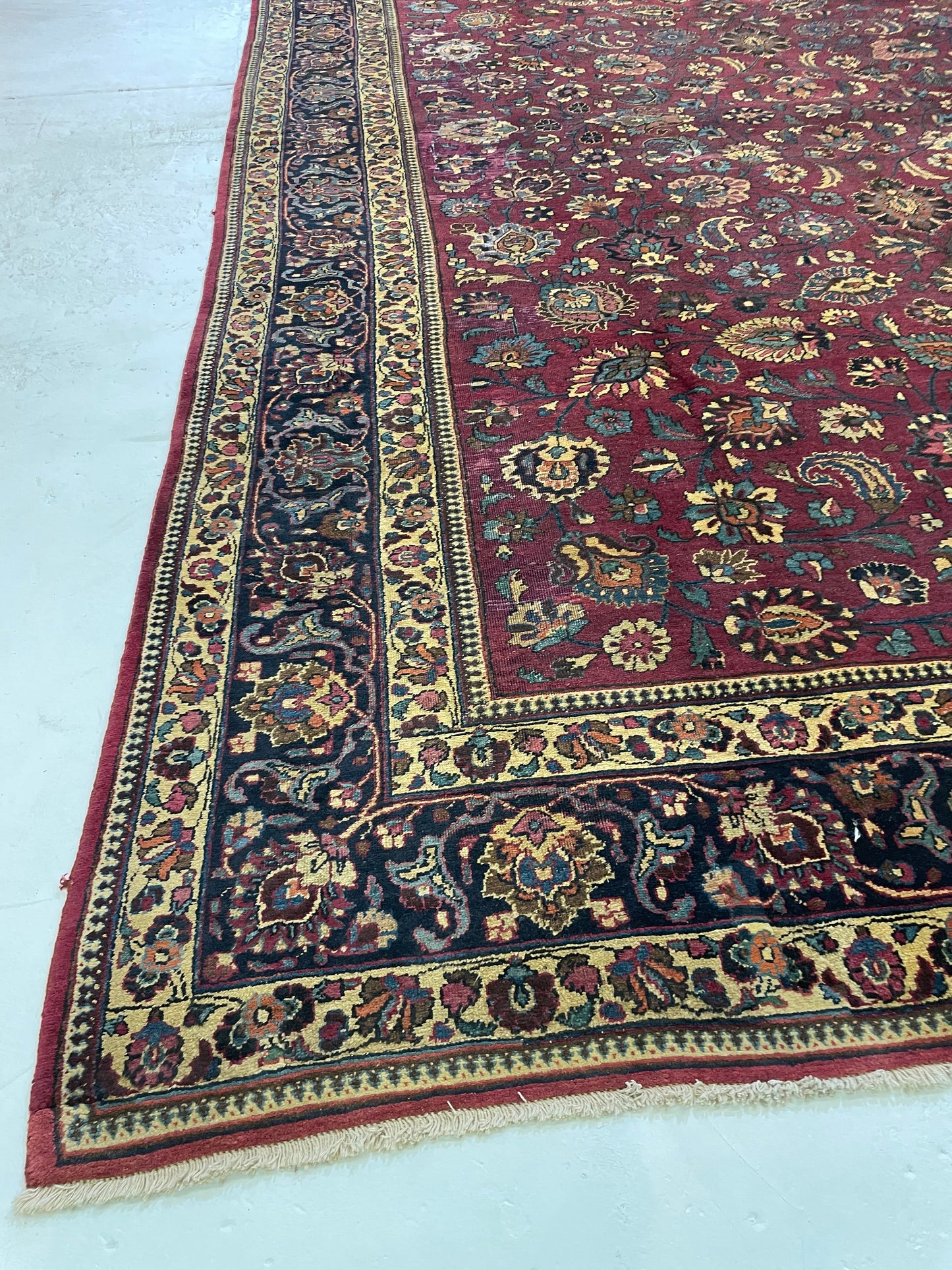 Hand-Knotted Wool Rug Mashad 10'4" x 15'10"