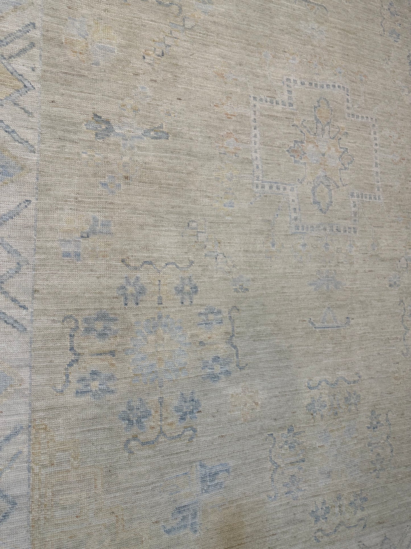 Hand-Knotted Wool Rug Turkish Oushak 7'10" x 9'11"