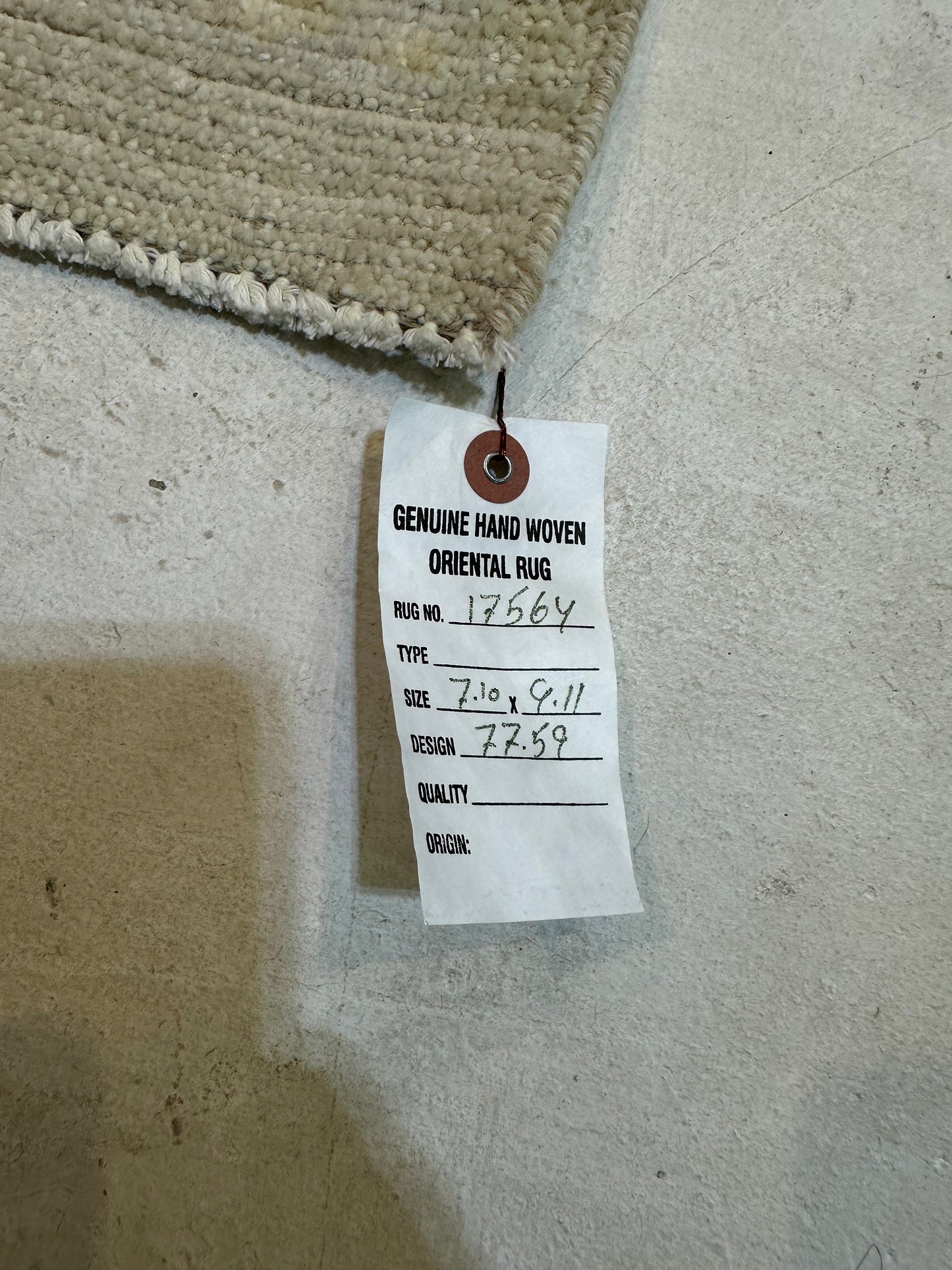 Hand-Knotted Wool Rug Turkish Oushak 7'10" x 9'11"