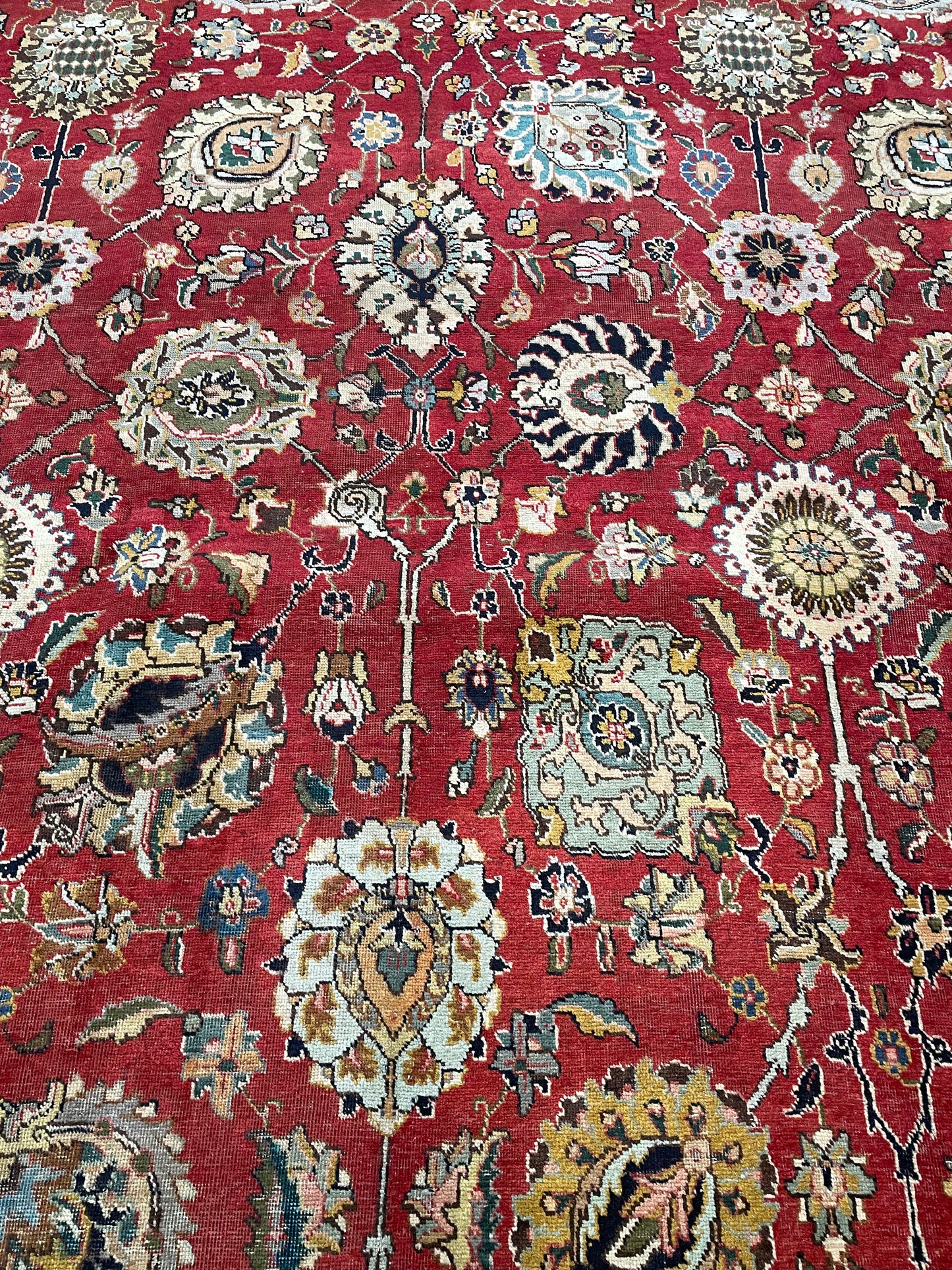 Hand-Knotted Wool Rug Tabriz 10'8" x 17'9"