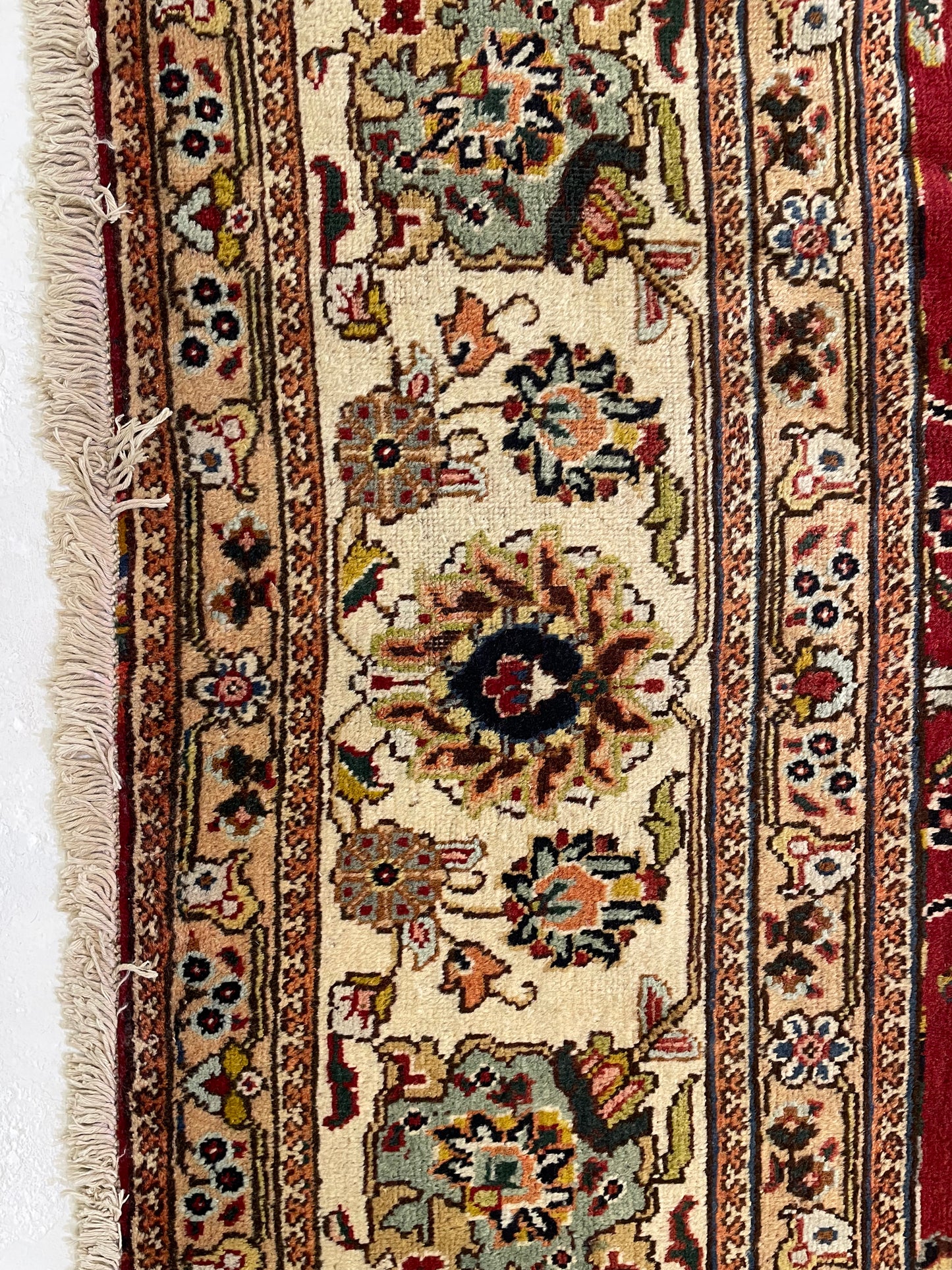 Hand-Knotted Wool Rug Tabriz 10'8" x 17'9"