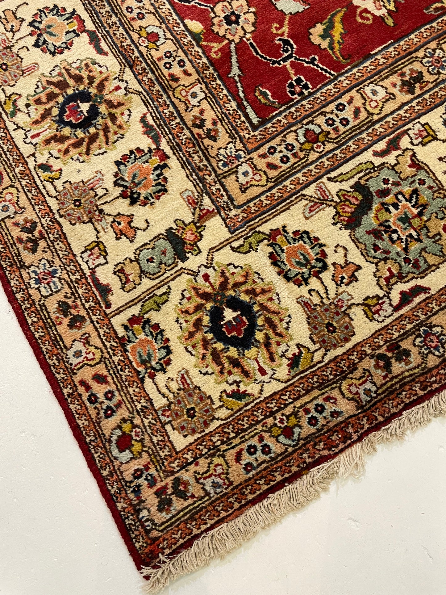 Hand-Knotted Wool Rug Tabriz 10'8" x 17'9"