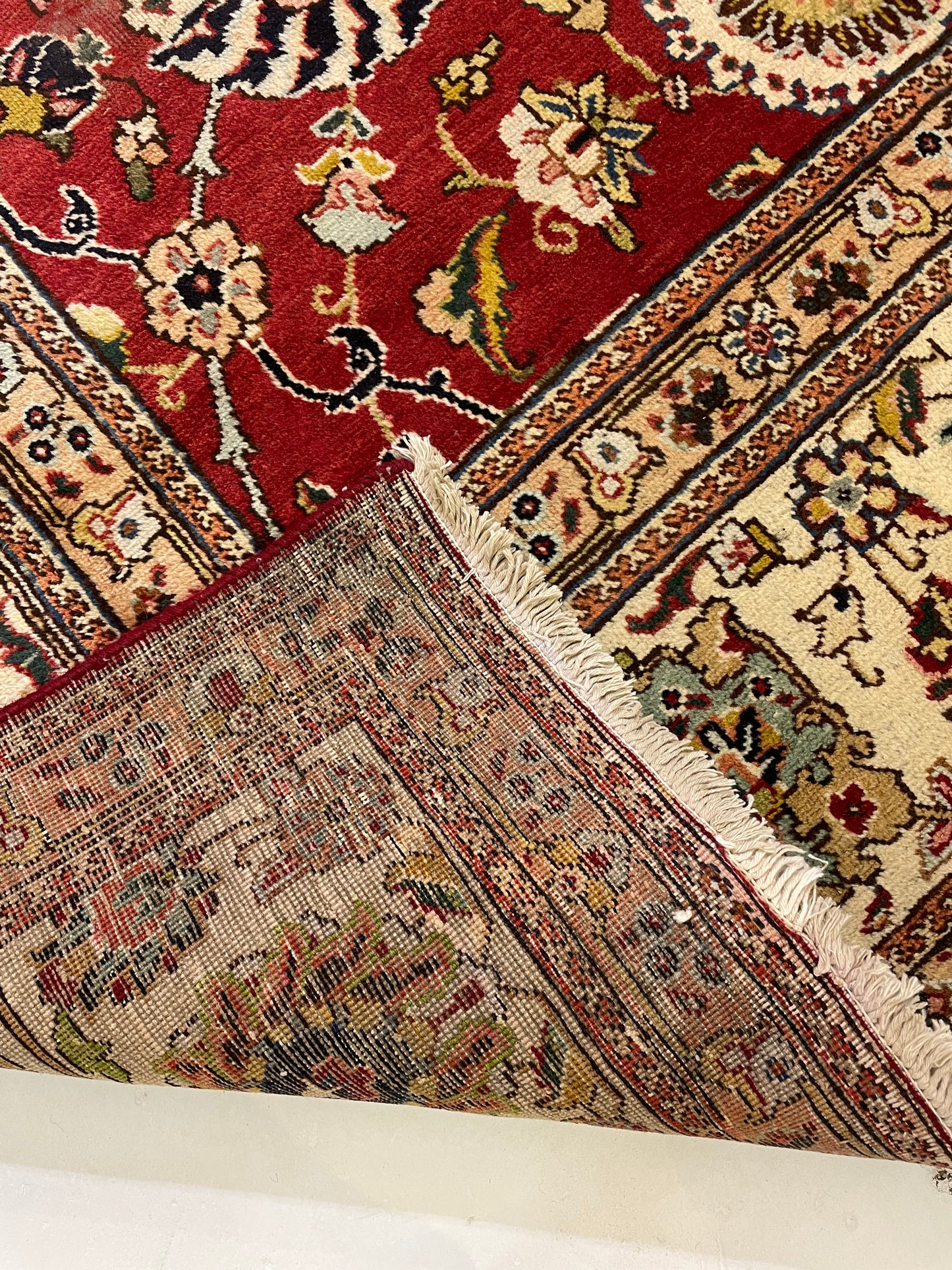 Hand-Knotted Wool Rug Tabriz 10'8" x 17'9"