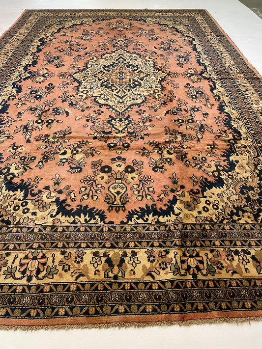 Hand-Knotted Wool Rug Bibikabad 10'5" x 16'6"