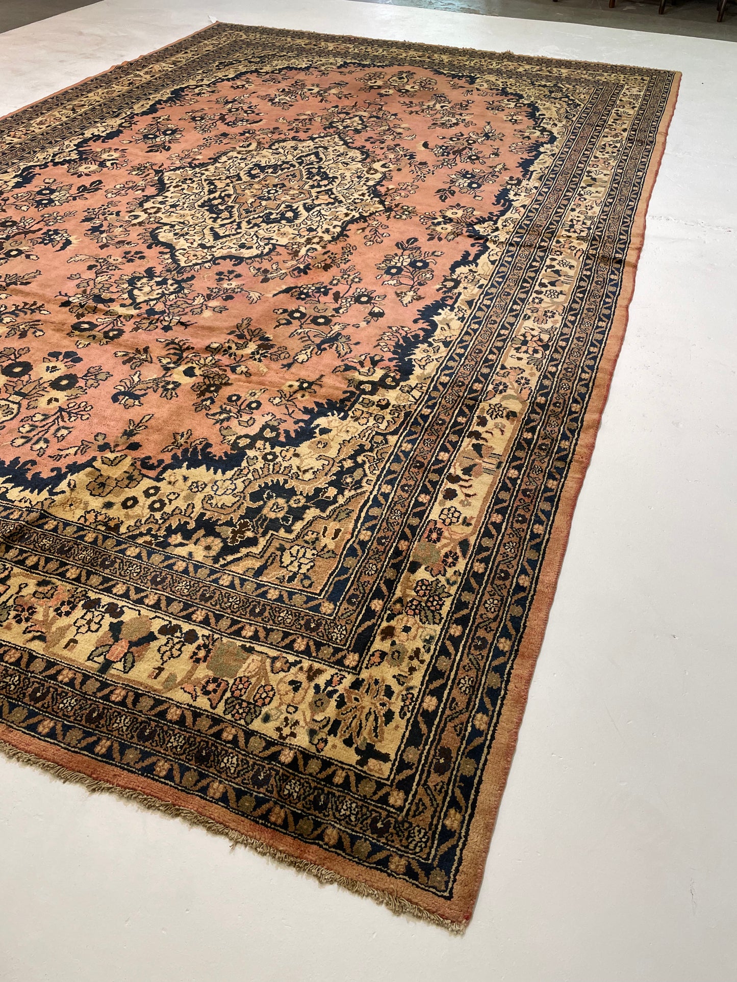 Hand-Knotted Wool Rug Bibikabad 10'5" x 16'6"