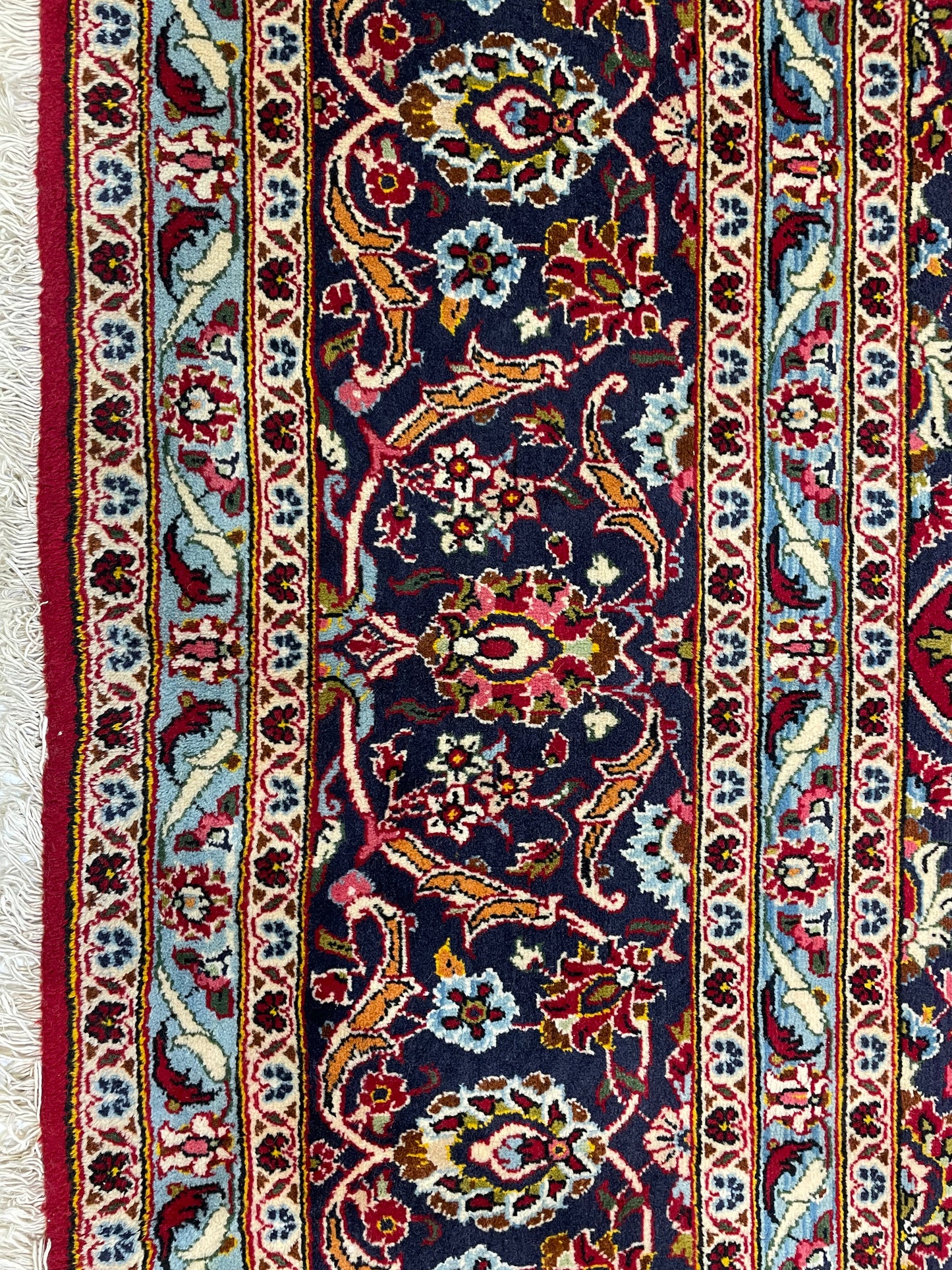 Hand-Knotted Wool Rug Kashan 9'9'" x 14'2"