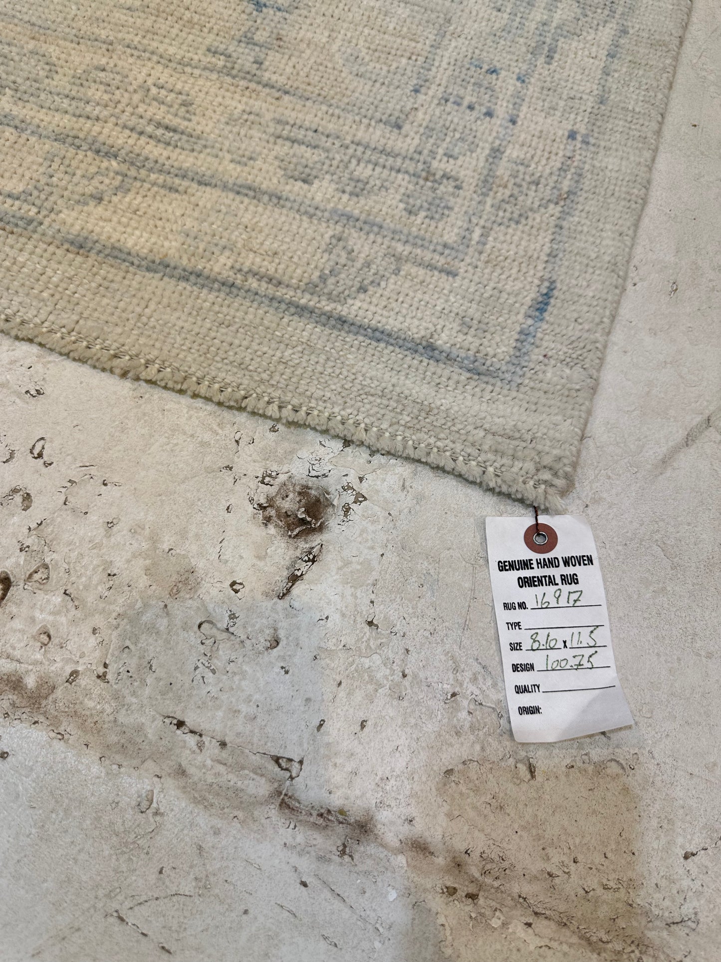 Hand-Knotted Wool Rug Turkish Oushak 8'10" x 11'5"