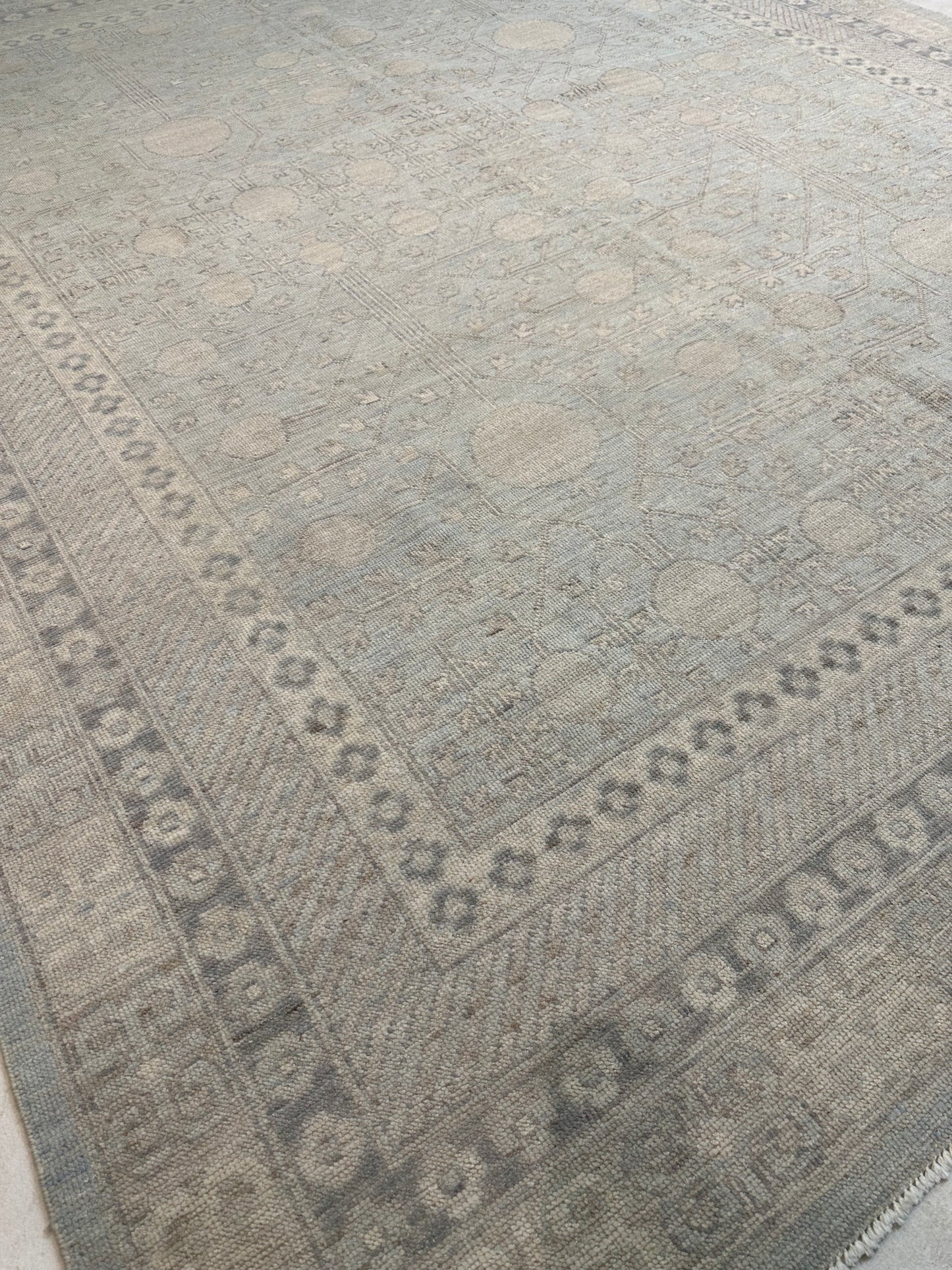 Hand-Knotted Wool Rug Turkish Oushak 8' x 10'