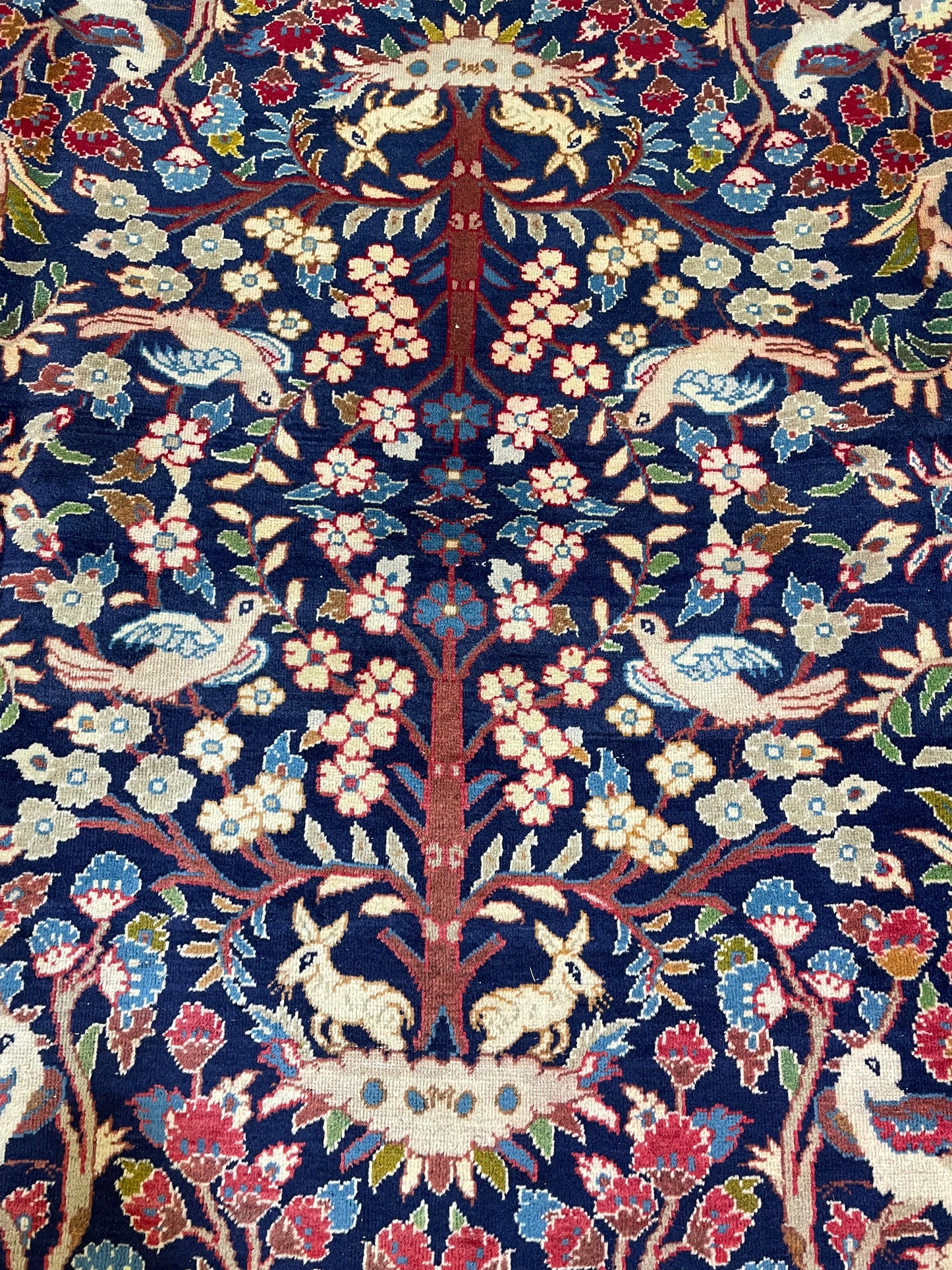 Hand-Knotted Wool Rug Qum 9'6" x 14'2"